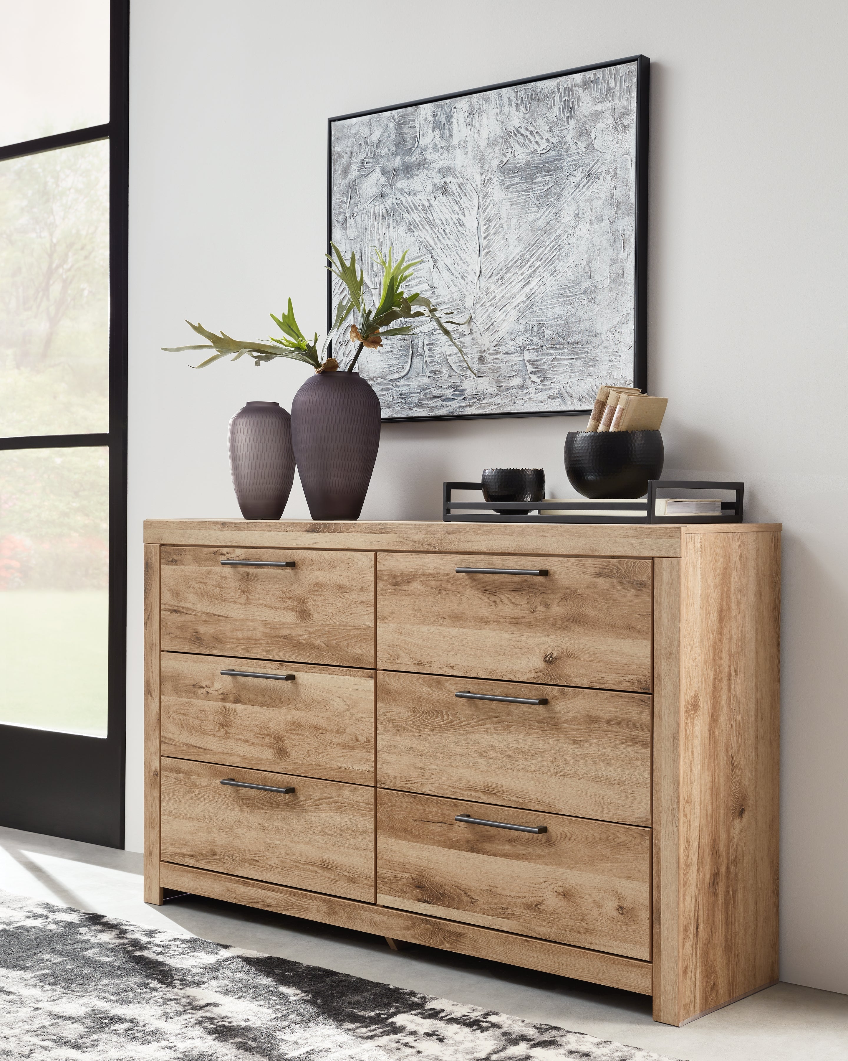 A2Z Furniture - Ashley Furniture - Hyanna Bedroom - Six Drawer Dresser / Tan Brown - B1050-31