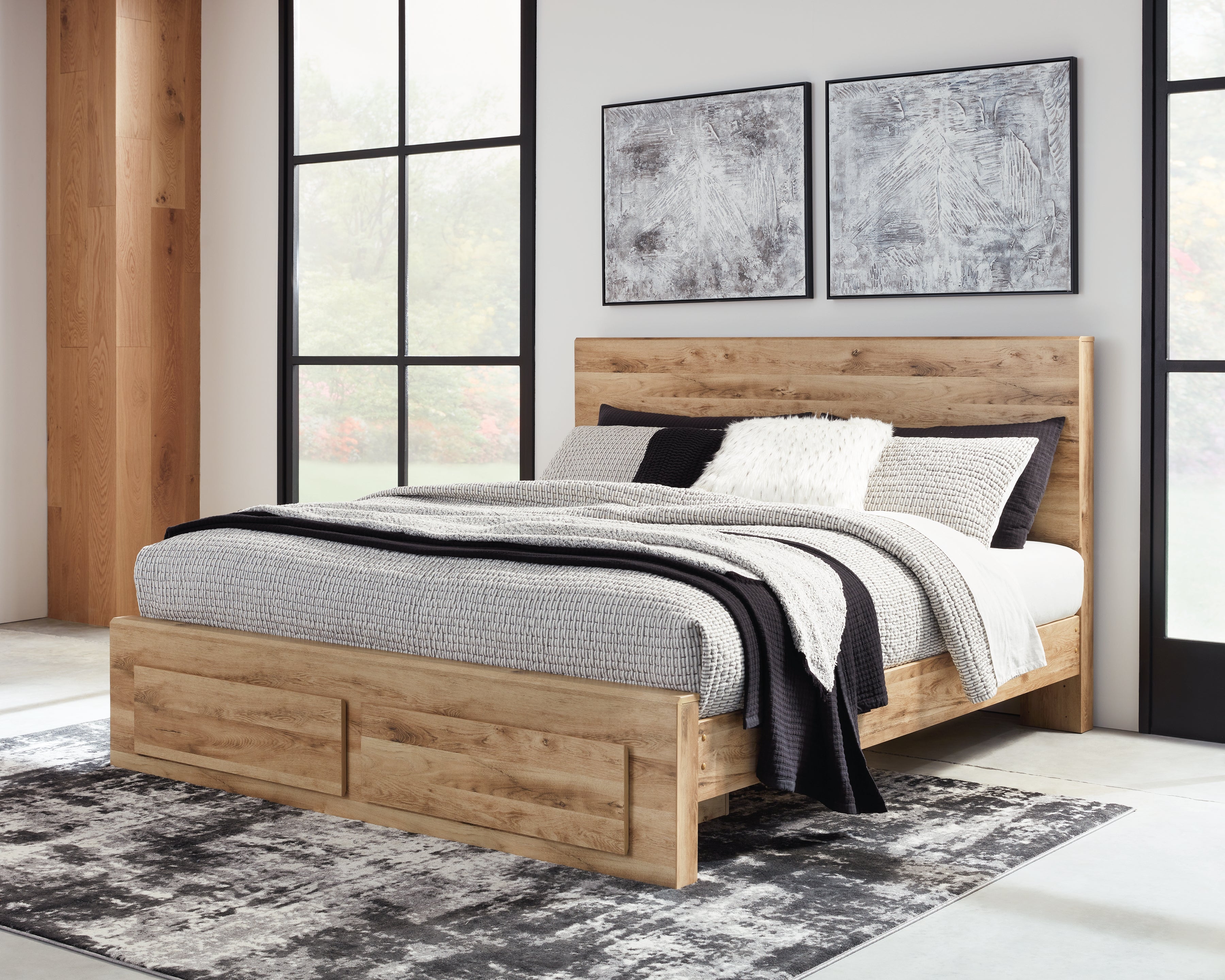 A2Z Furniture - Ashley Furniture - Hyanna Bedroom - Queen Panel Storage Bed / Tan Brown - B1050B4