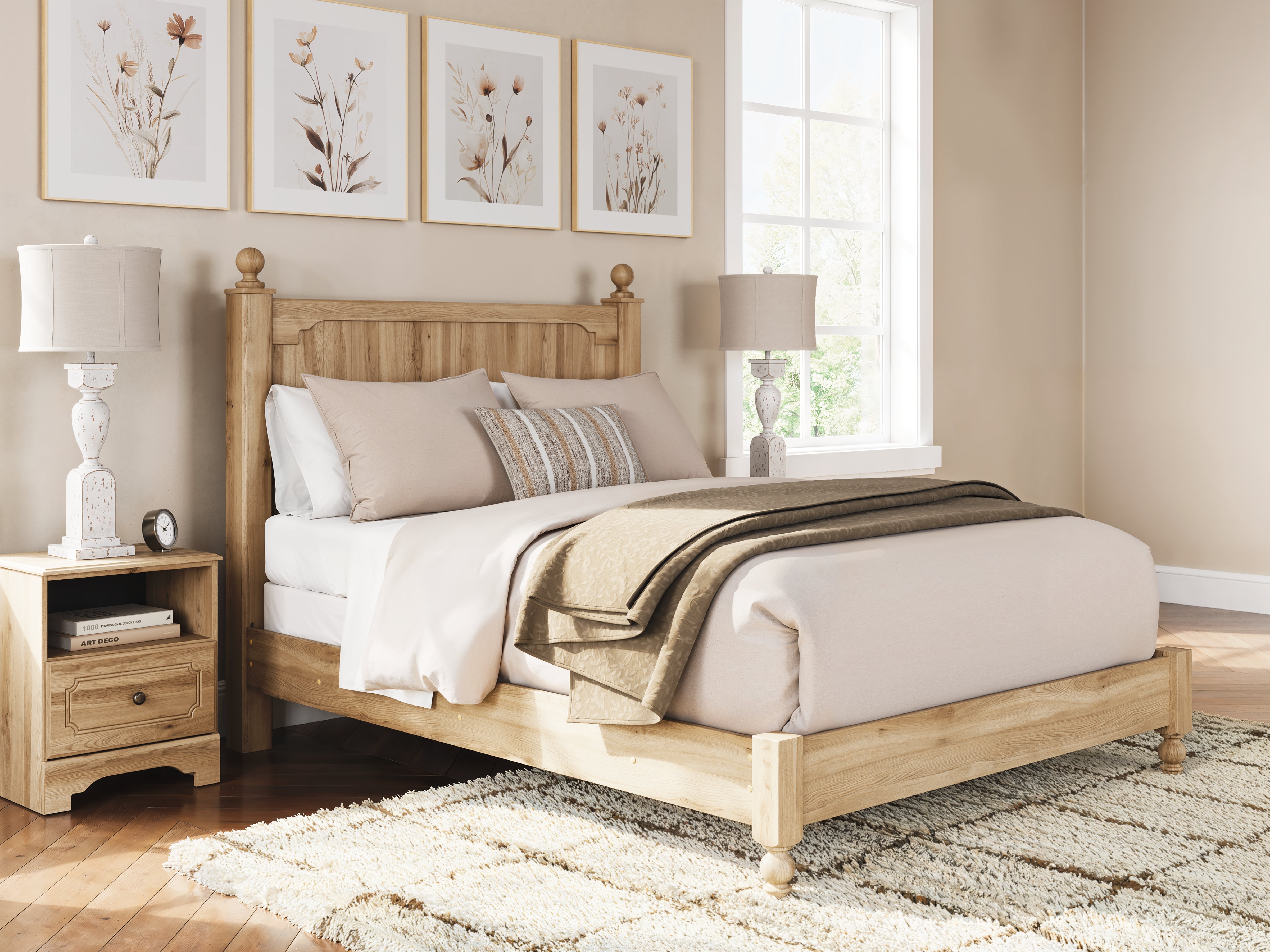A2Z Furniture - Ashley Furniture - Aleaport Bedroom - Queen Panel Bed / Warm Brown - PCB1075B7