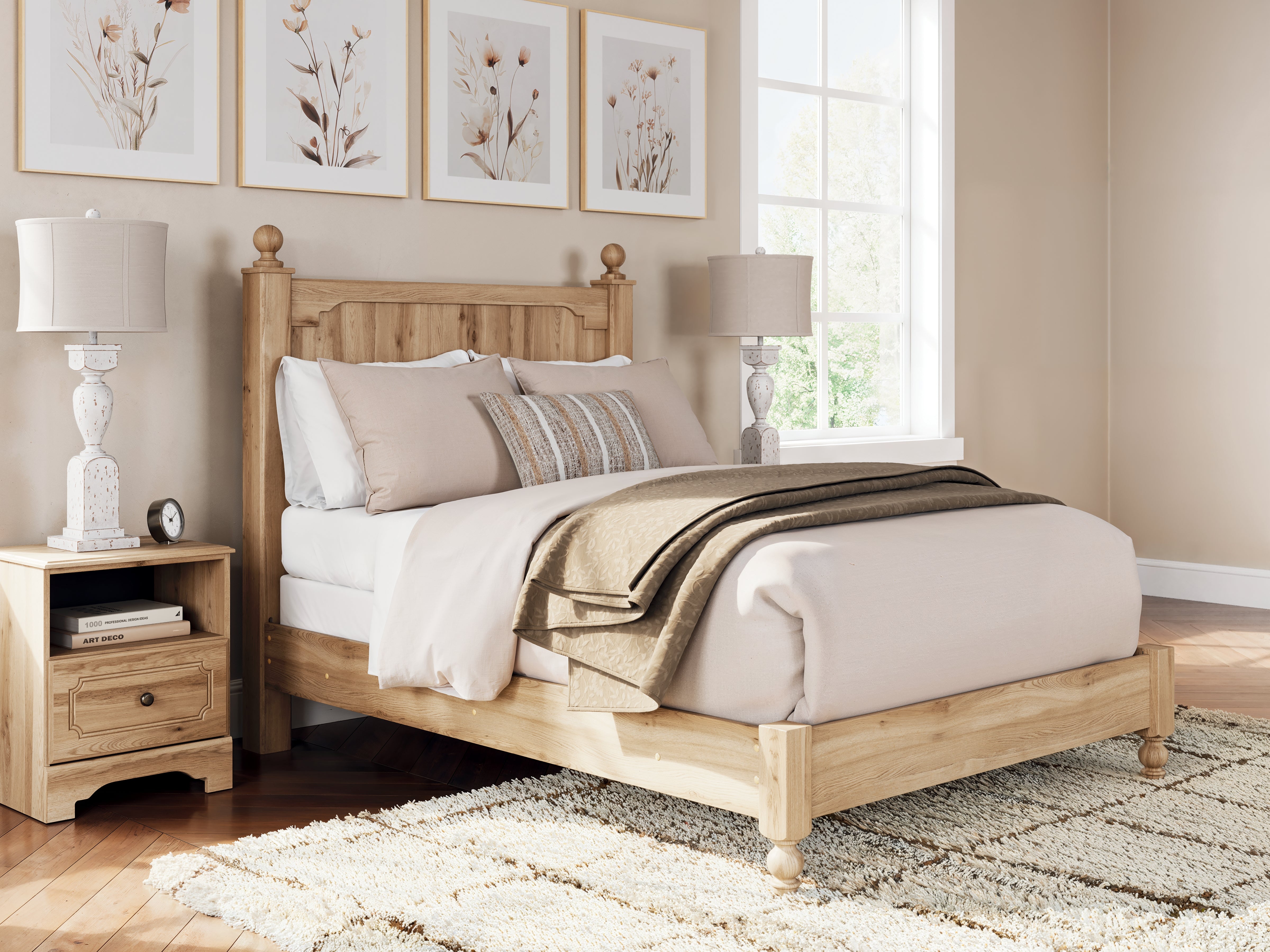 A2Z Furniture - Ashley Furniture - Aleaport Bedroom - Full Panel Bed / Warm Brown - PCB1075B4