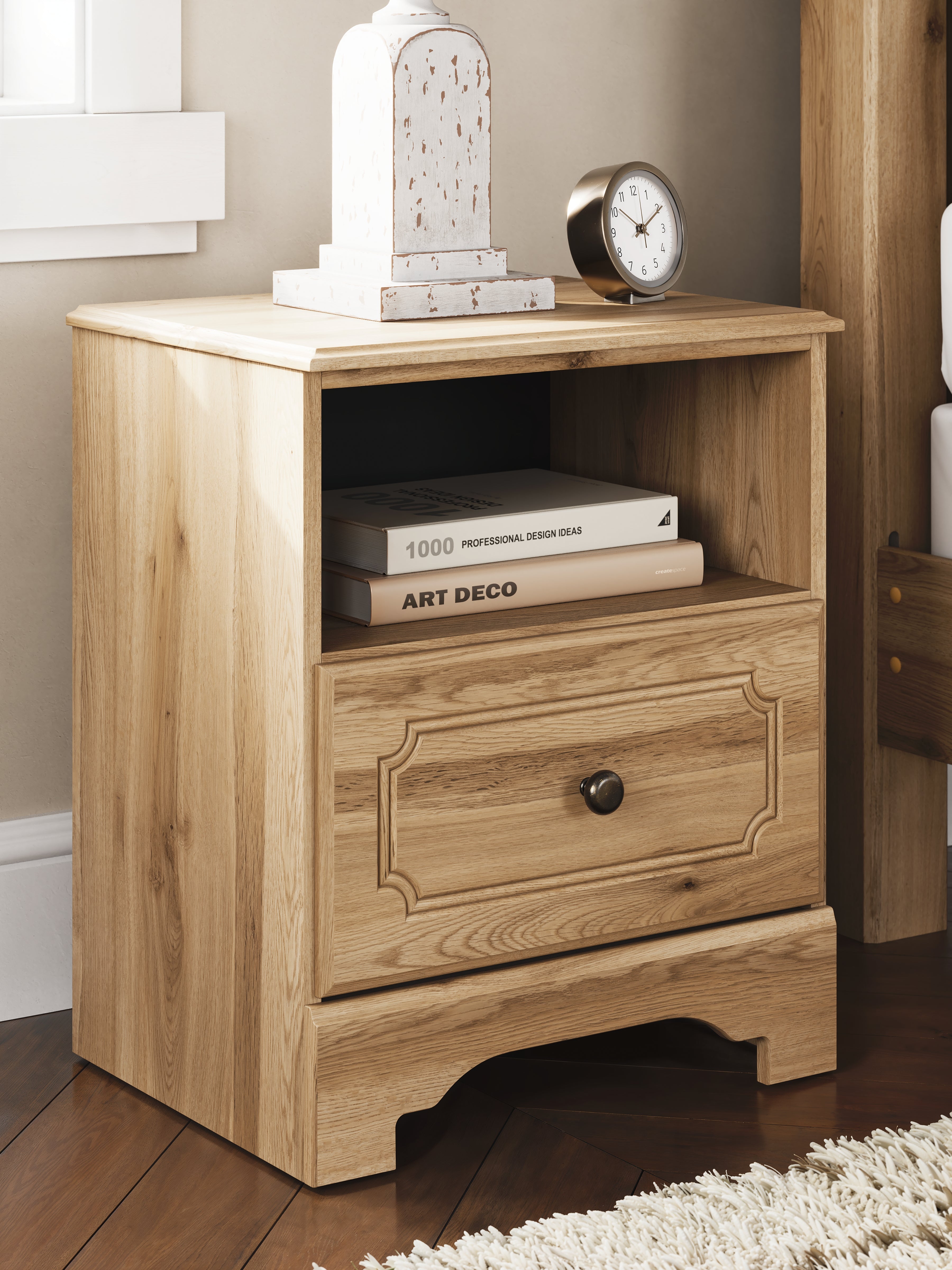 A2Z Furniture - Ashley Furniture - Aleaport Bedroom - One Drawer Night Stand / Warm Brown - PCB1075-91