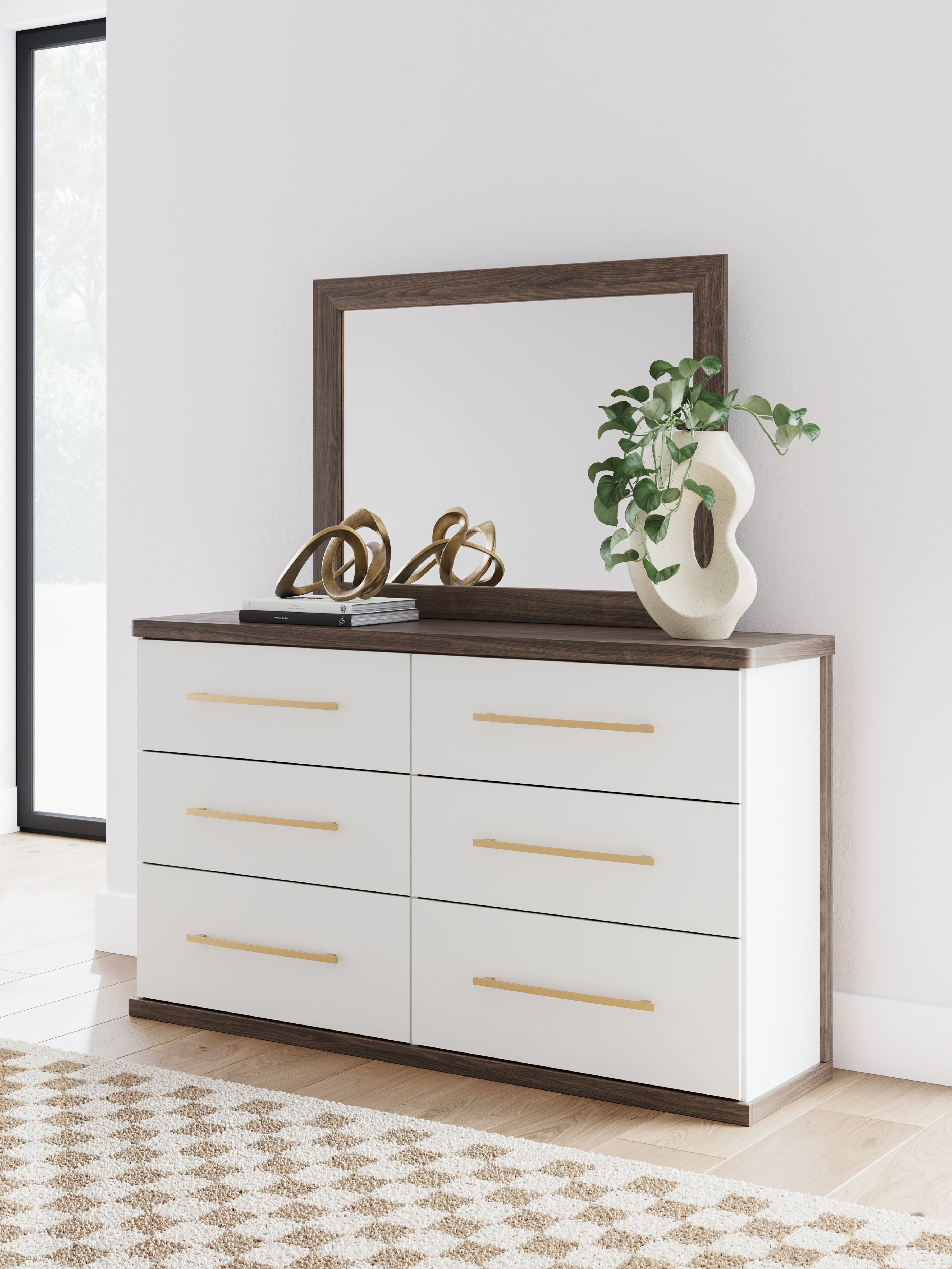 A2Z Furniture - Ashley Furniture - Kendanport Bedroom - Dresser and Mirror / Brown - PCB1108B1