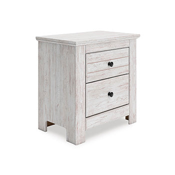 A2Z Furniture - Ashley Furniture - Makidern Bedroom - Two Drawer Night Stand / Whitewash - PCB1171-92