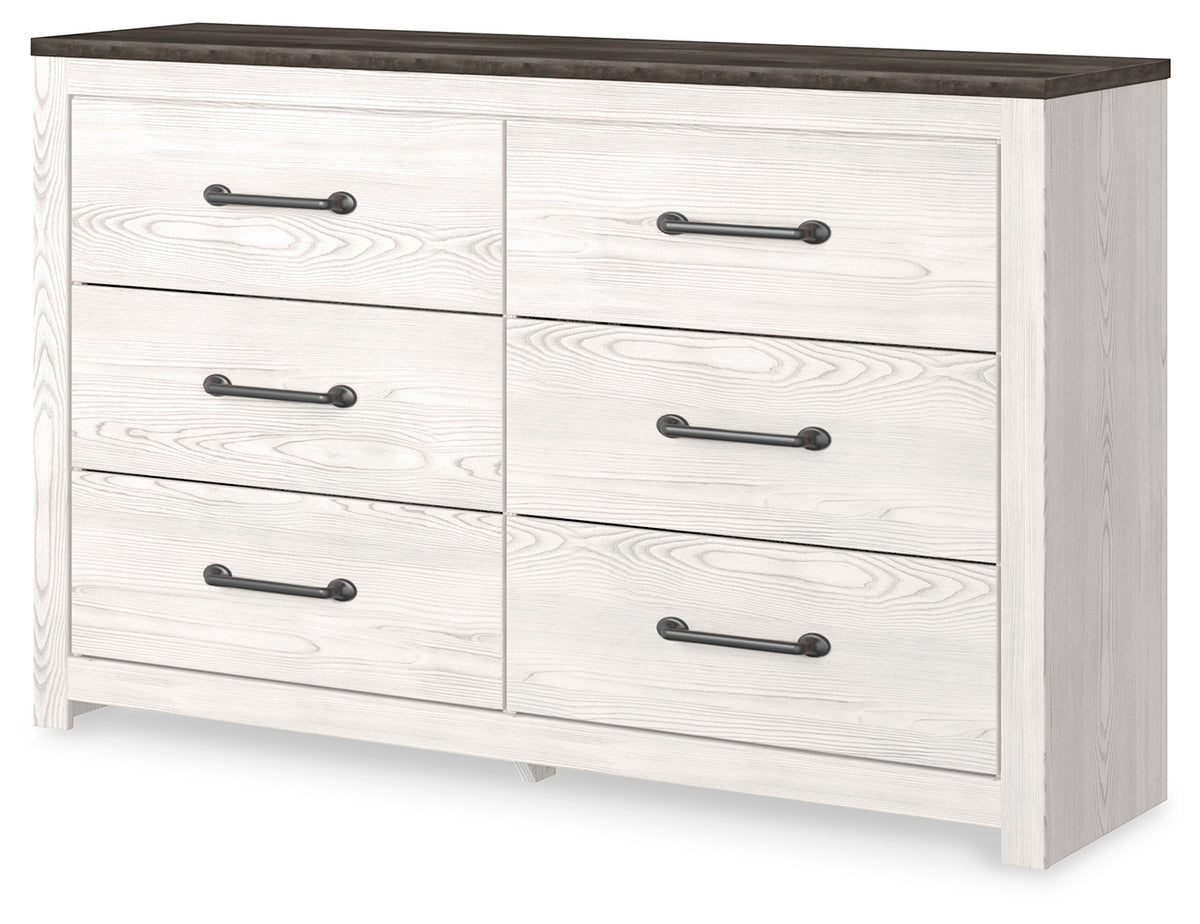 A2Z Furniture - Ashley Furniture - Gerridan Bedroom - Dresser and Mirror / White/Gray - B1190B1