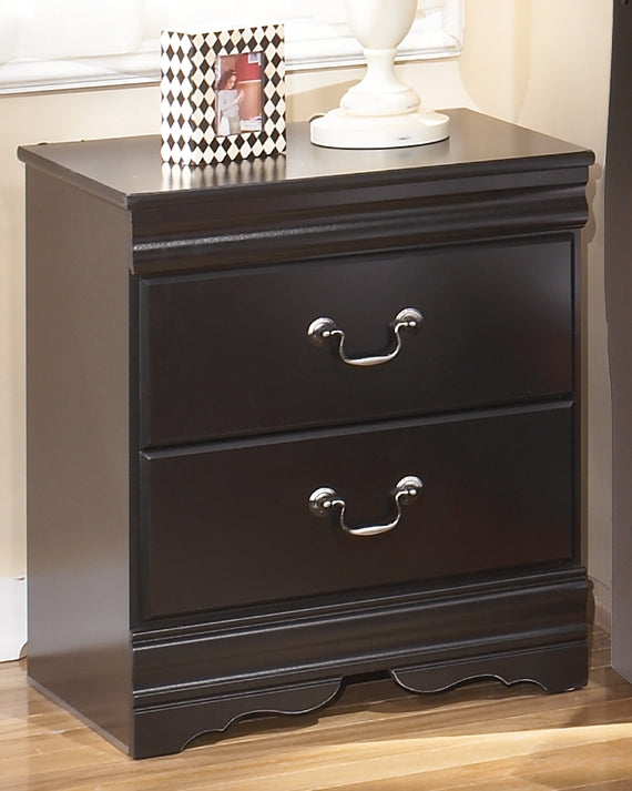 A2Z Furniture - Ashley Furniture - Huey Vineyard Bedroom - Two Drawer Night Stand / Black - B128-92