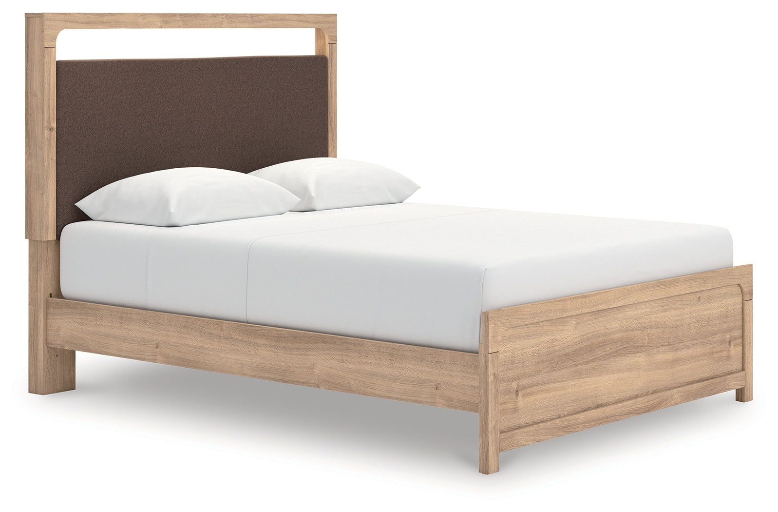 A2Z Furniture - Ashley Furniture - Kinlanni Bedroom - Queen Upholstered Platform Bed / Tan - PCB1360B10
