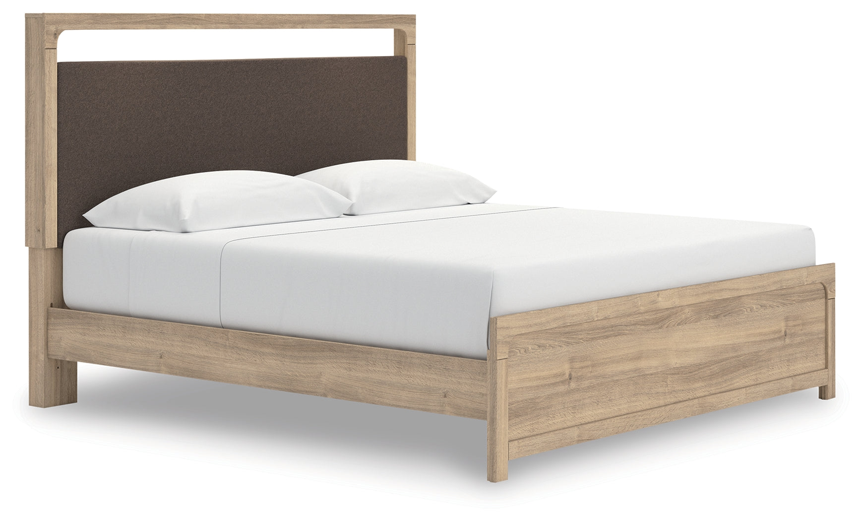 A2Z Furniture - Ashley Furniture - Kinlanni Bedroom - King Upholstered Platform Bed / Tan - PCB1360B16