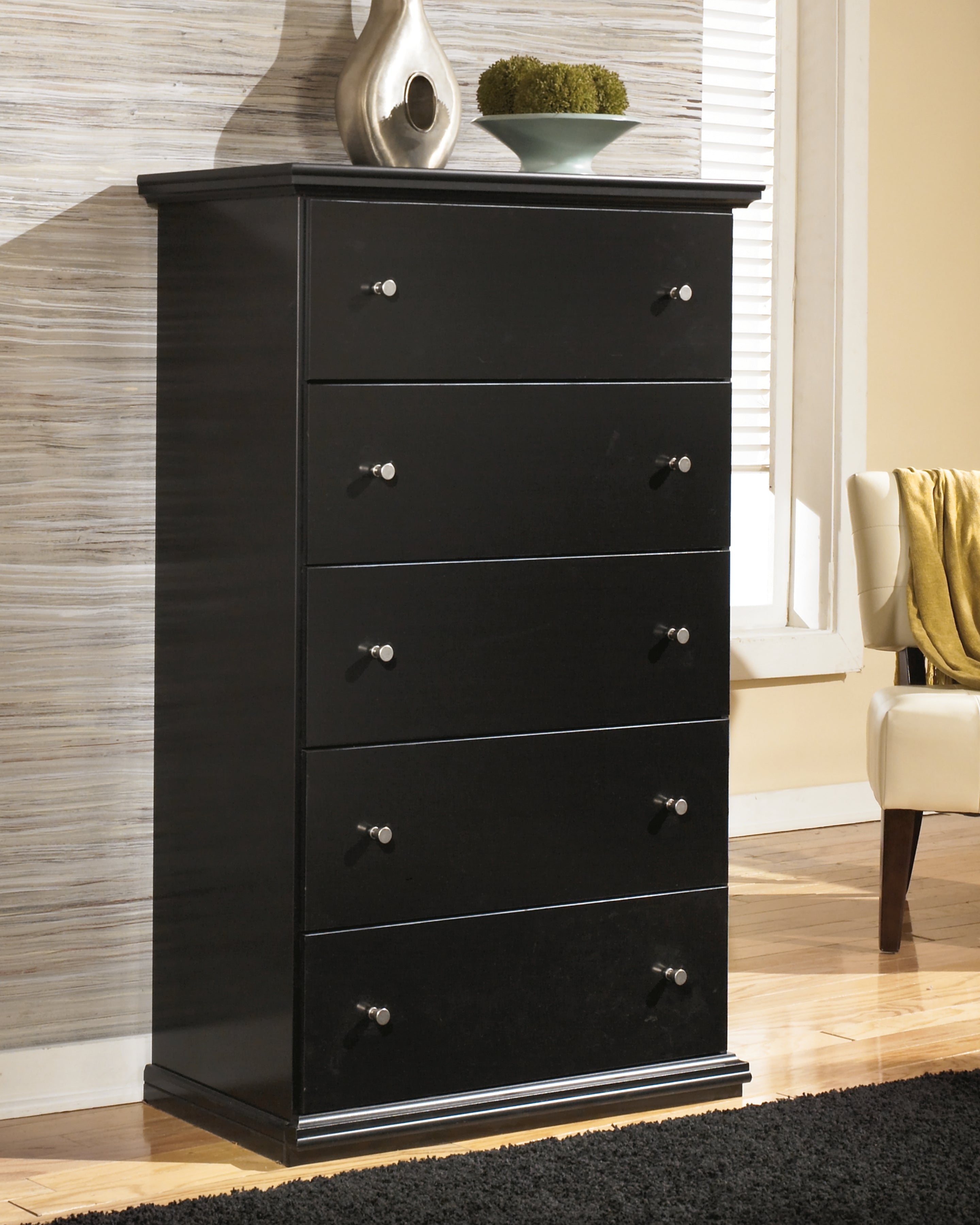 A2Z Furniture - Ashley Furniture - Maribel Bedroom - King Panel Bed / Black - B138B57