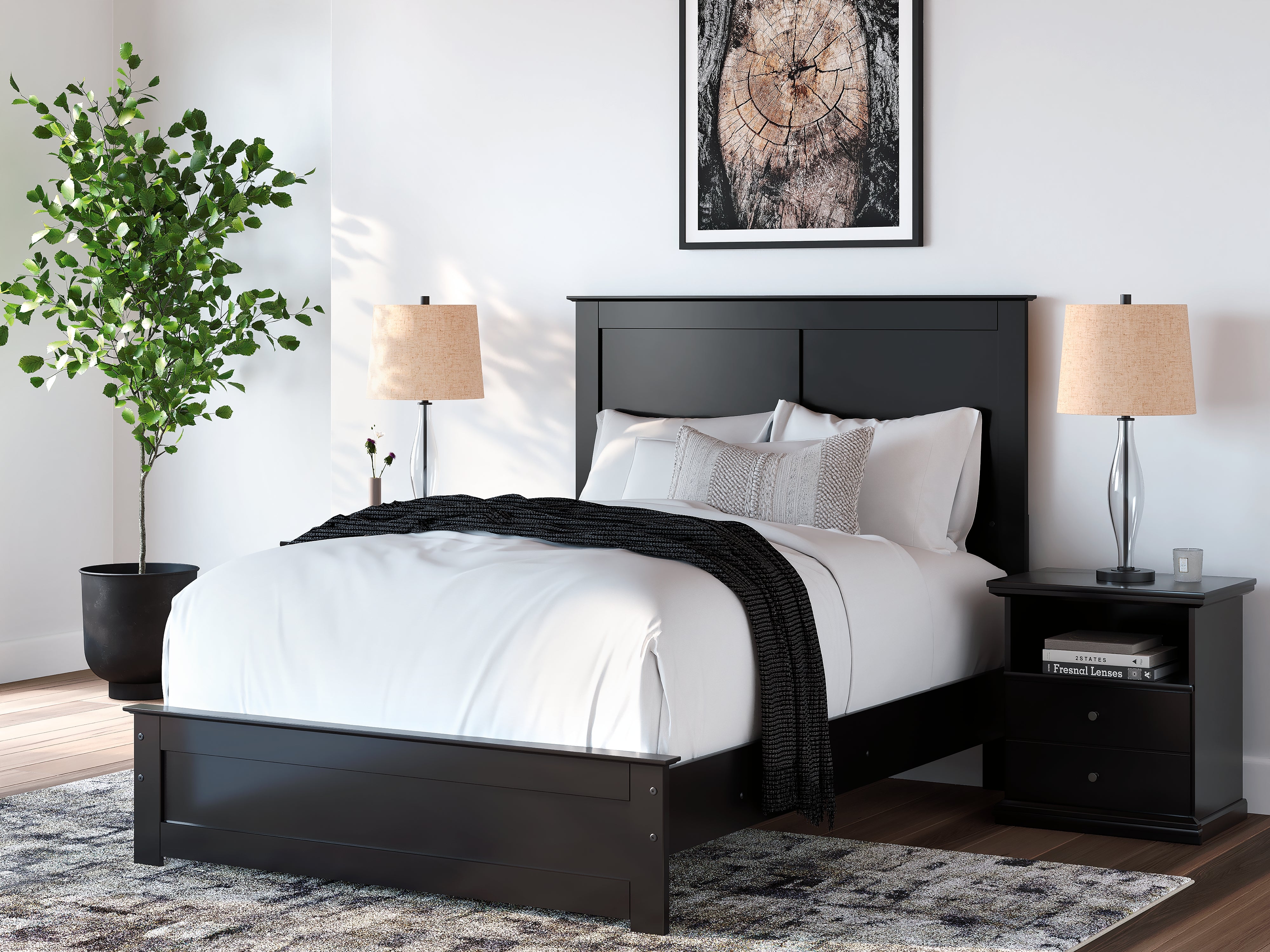 A2Z Furniture - Ashley Furniture - Maribel Bedroom - Full Panel Bed / Black - B138B52