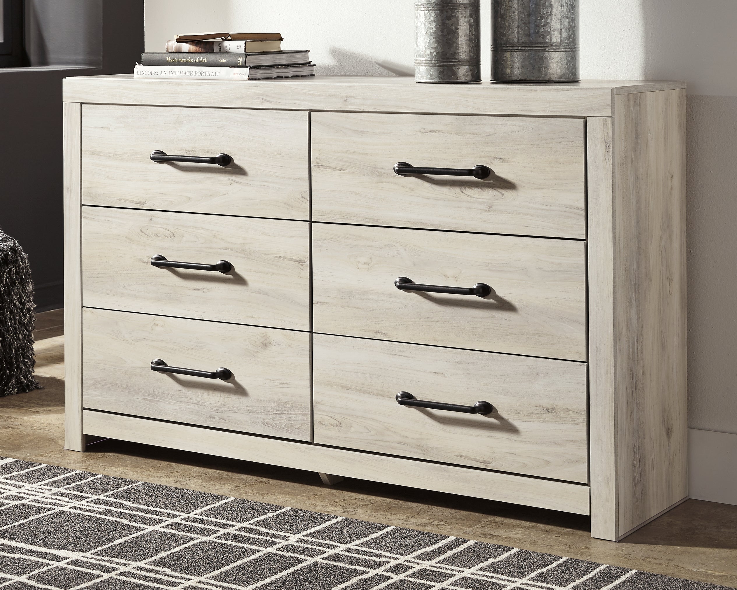 A2Z Furniture - Ashley Furniture - Cambeck Bedroom - Six Drawer Dresser / Whitewash - B192-31