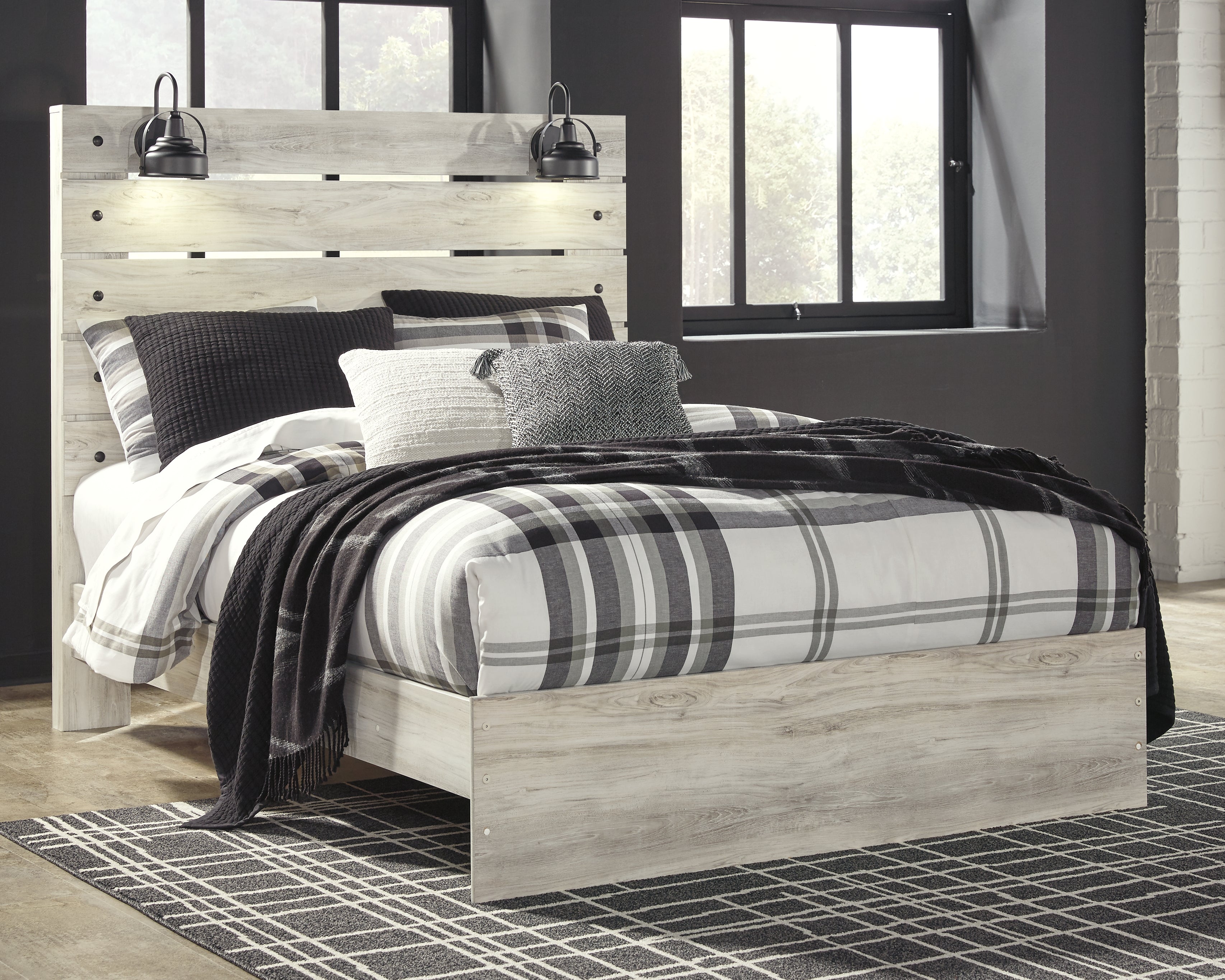 A2Z Furniture - Ashley Furniture - Cambeck Bedroom - Queen Panel Bed / Whitewash - B192B4