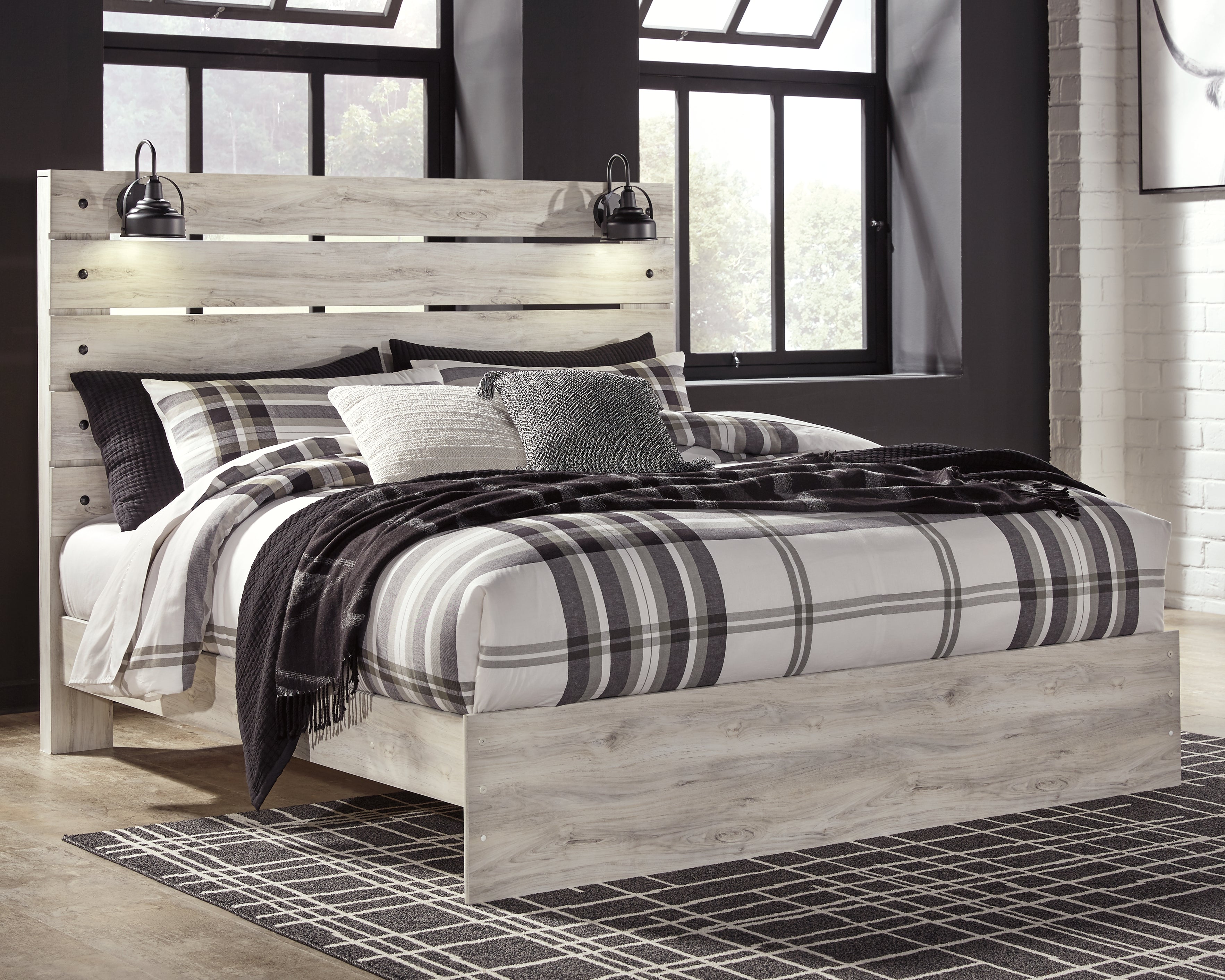 A2Z Furniture - Ashley Furniture - Cambeck Bedroom - King Panel Bed / Whitewash - B192B28