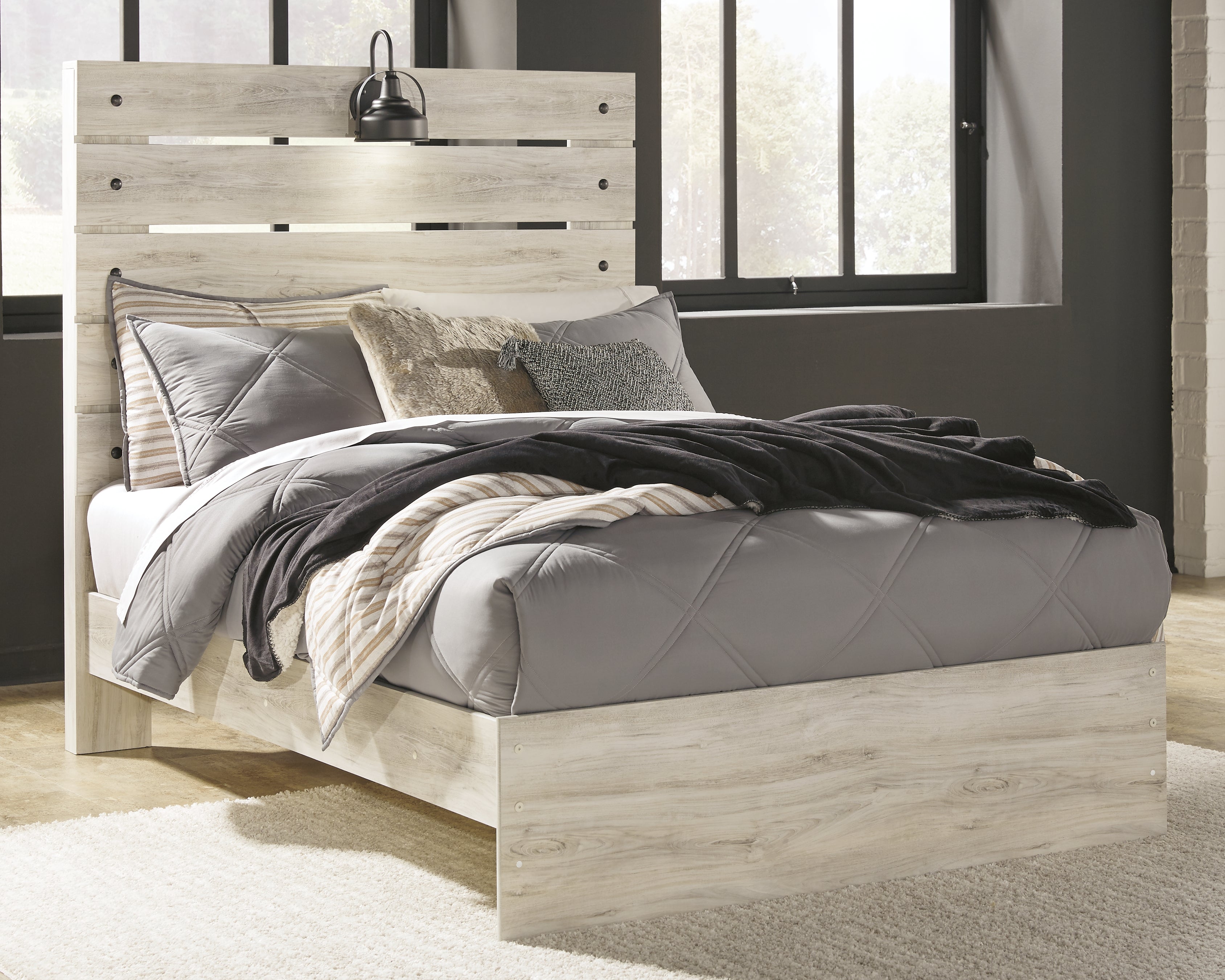A2Z Furniture - Ashley Furniture - Cambeck Bedroom - Full Panel Bed / Whitewash - B192B3