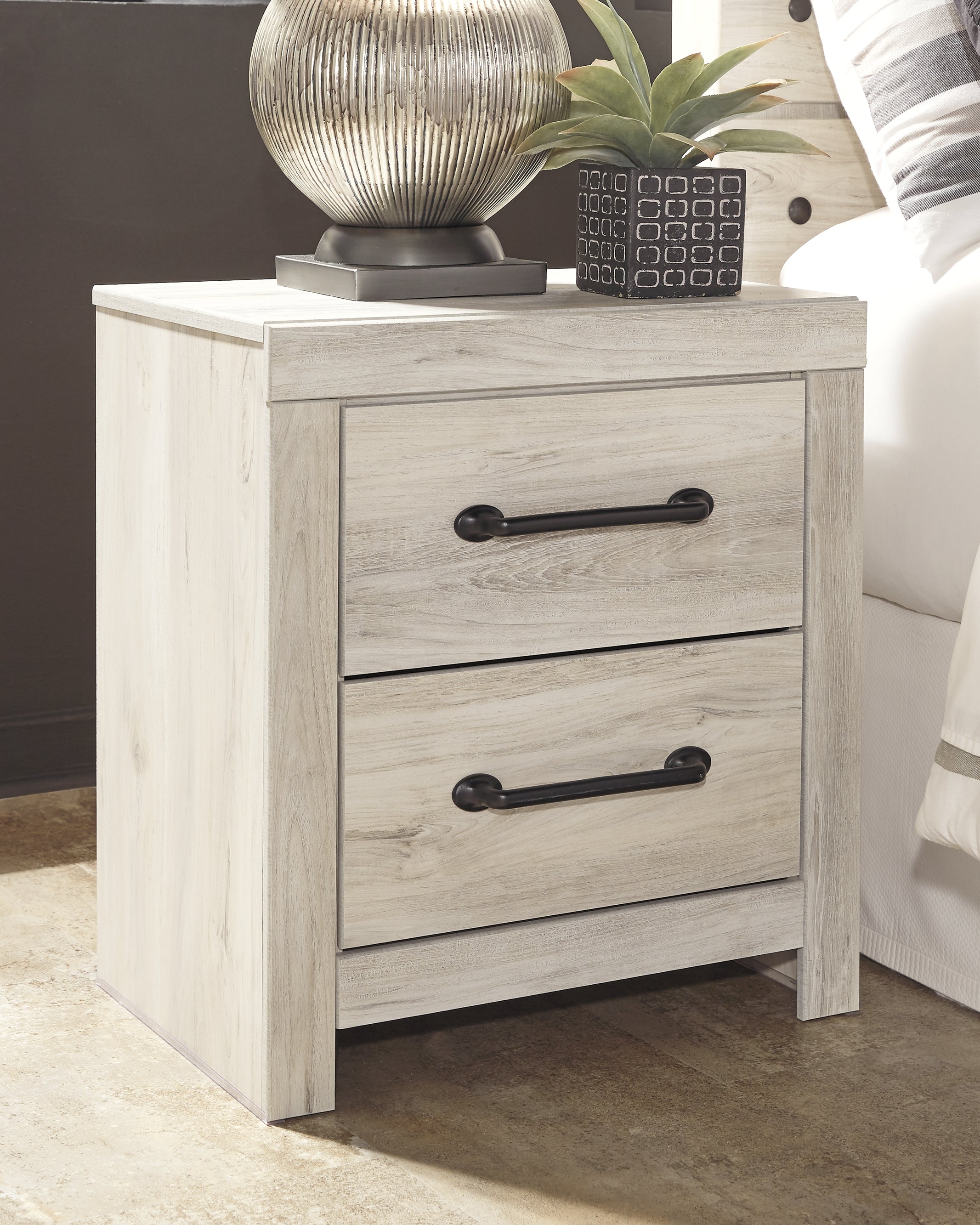 A2Z Furniture - Ashley Furniture - Cambeck Bedroom - Two Drawer Night Stand / Whitewash - B192-92