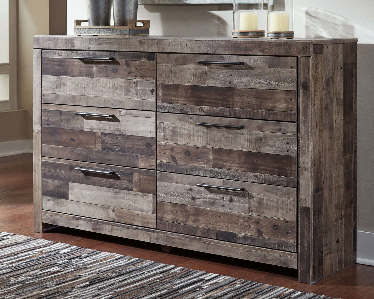 A2Z Furniture - Ashley Furniture - Derekson Bedroom - Queen Panel Bed with 2 Side Storage / Multi Gray - B200B43