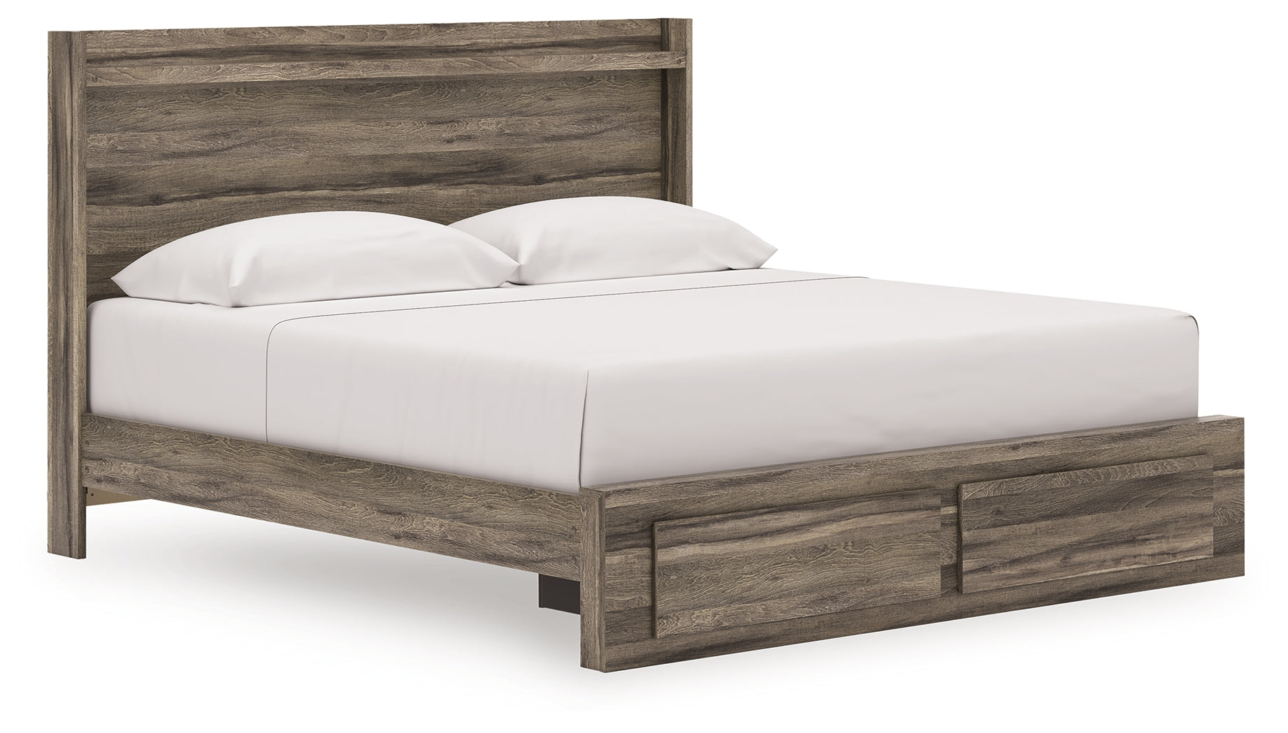 A2Z Furniture - Ashley Furniture - Elbrim Bedroom - King Panel Storage Bed / Brown - PCB2005B7