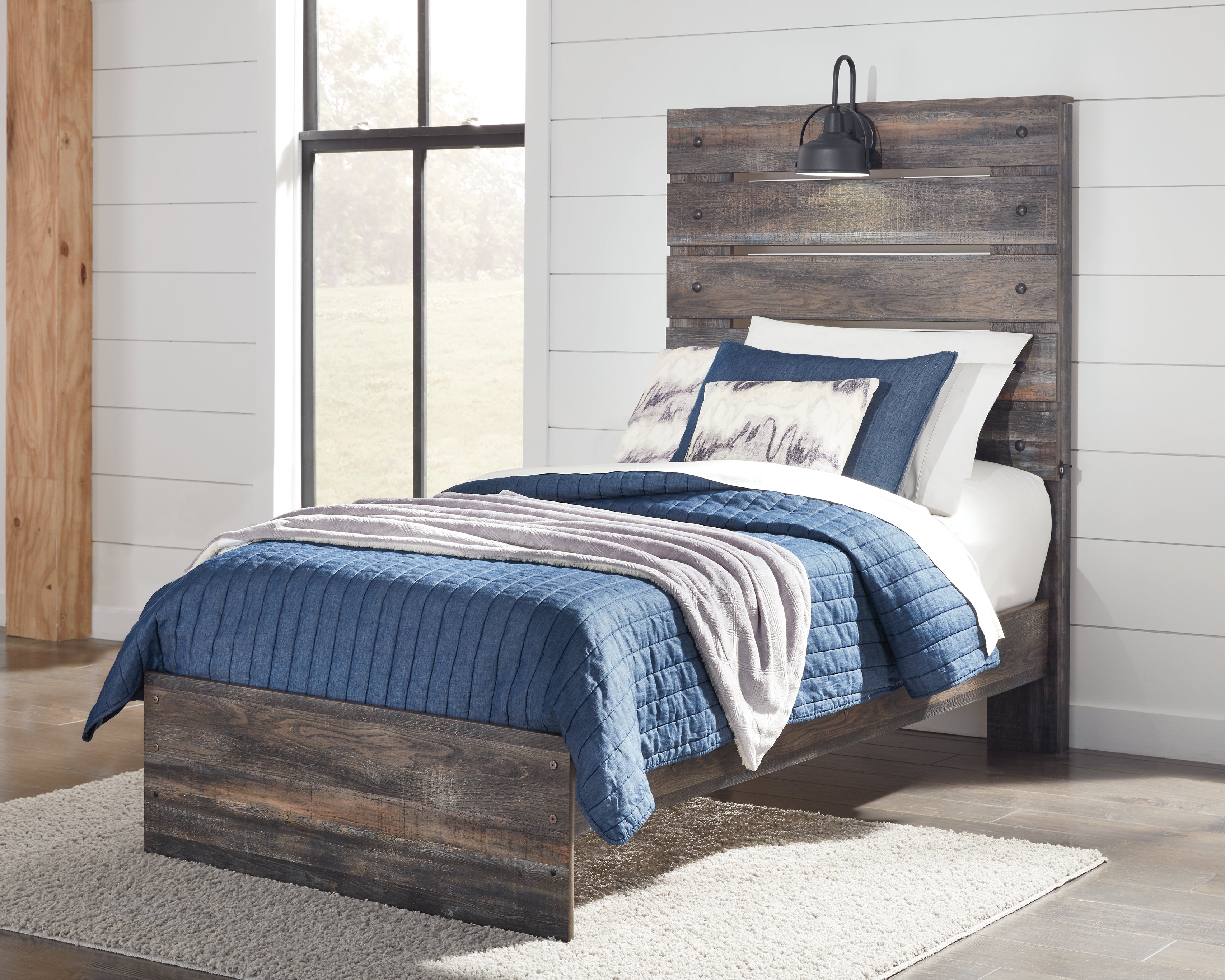 A2Z Furniture - Ashley Furniture - Drystan Bedroom - Twin Panel Bed / Multi - B211B2