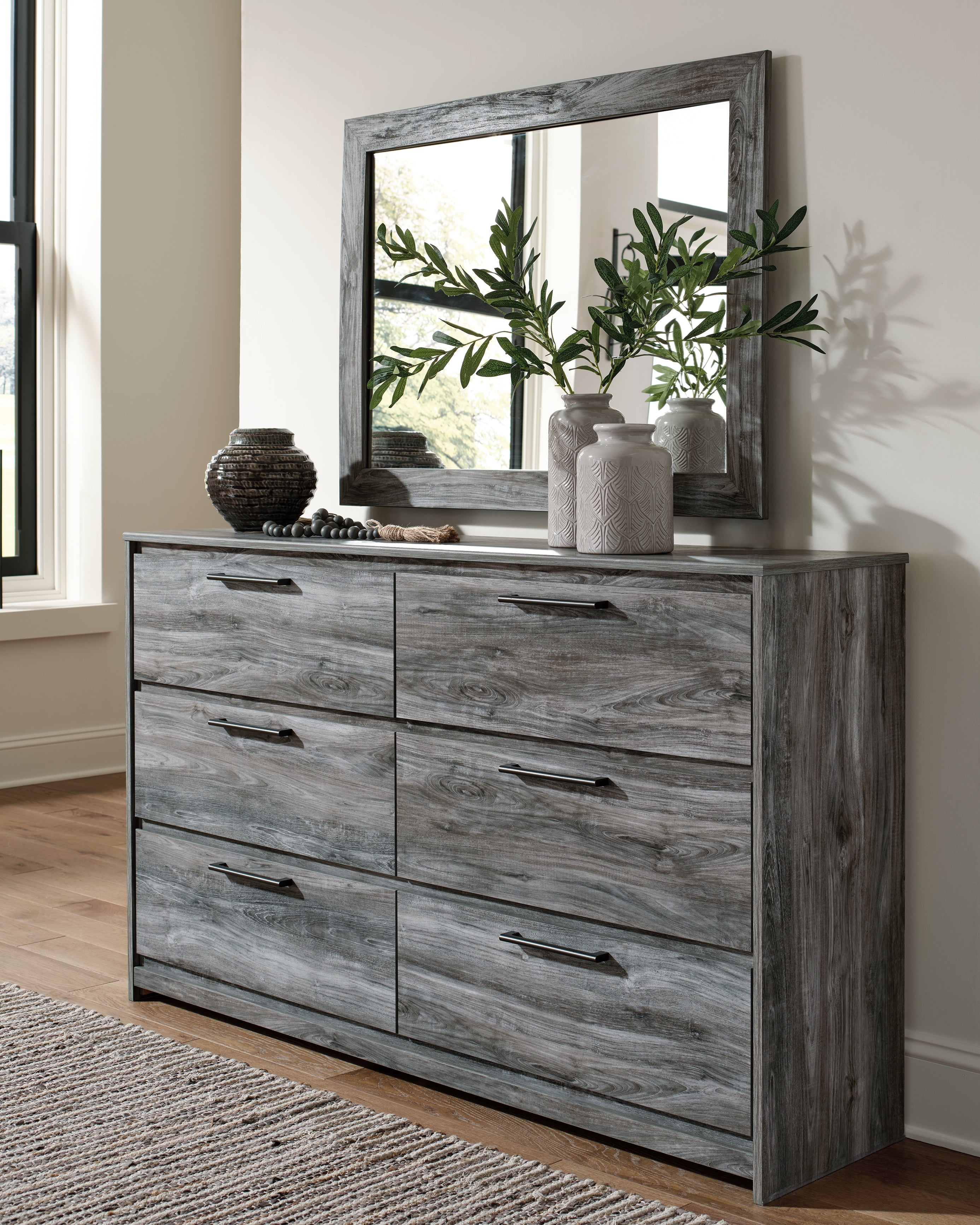 A2Z Furniture - Ashley Furniture - Baystorm Bedroom - Dresser and Mirror / Gray - B221B30