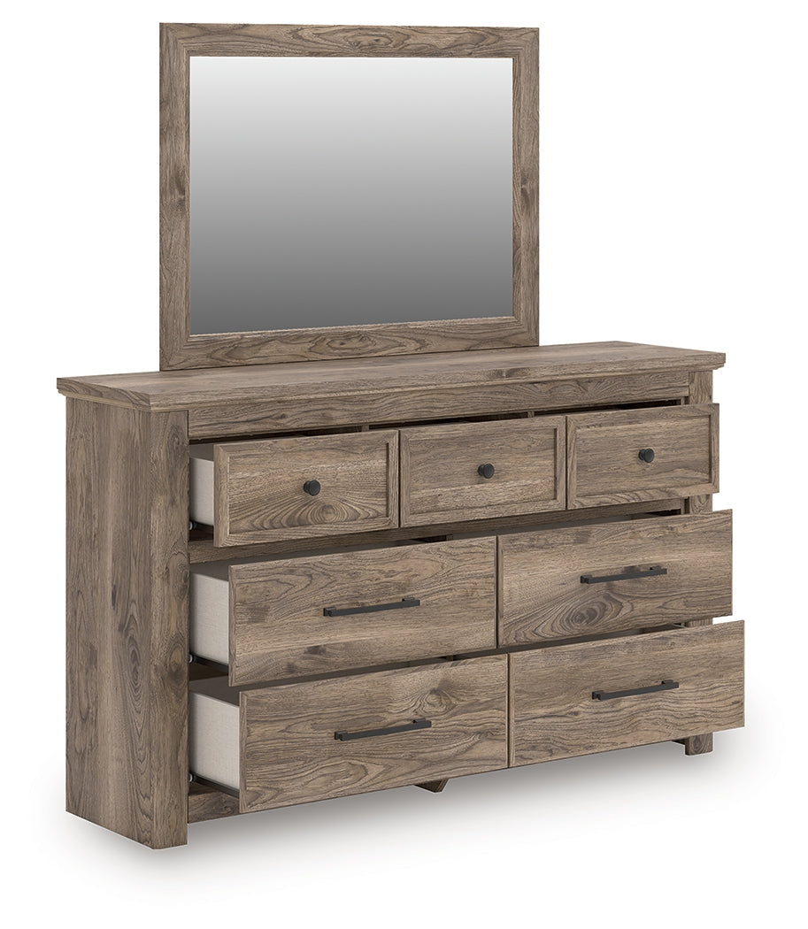 A2Z Furniture - Ashley Furniture - Rusticott Bedroom - Dresser and Mirror / Brown - PCB2260B1