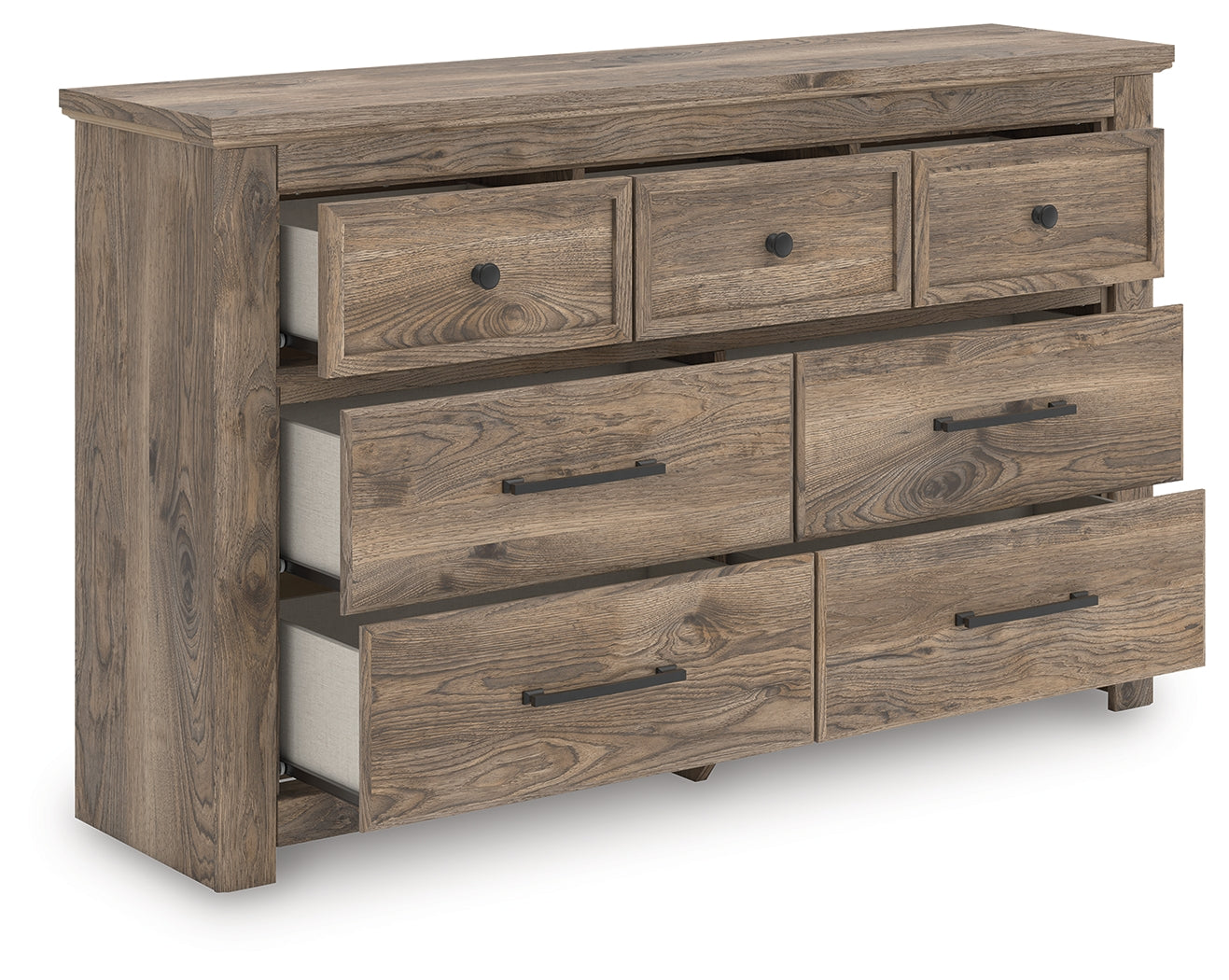 A2Z Furniture - Ashley Furniture - Rusticott Bedroom - Seven Drawer Dresser / Brown - PCB2260-31