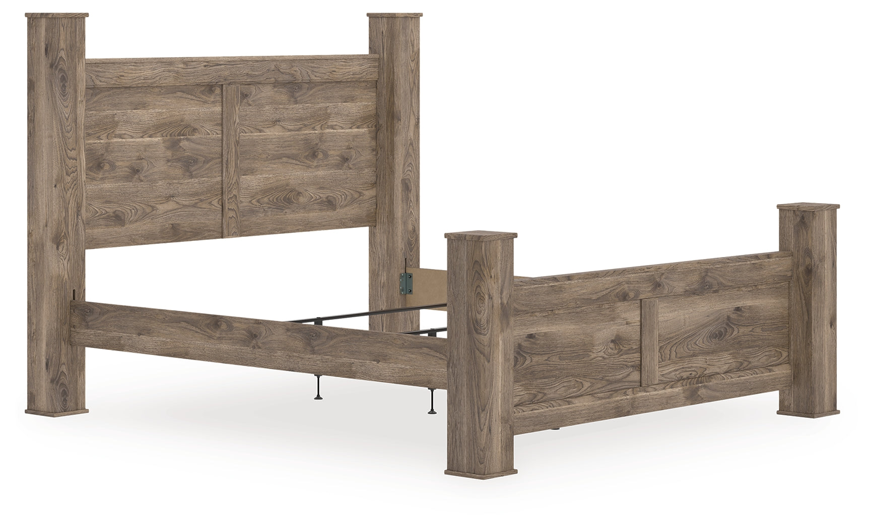 A2Z Furniture - Ashley Furniture - Rusticott Bedroom - King Poster Bed / Brown - PCB2260B7