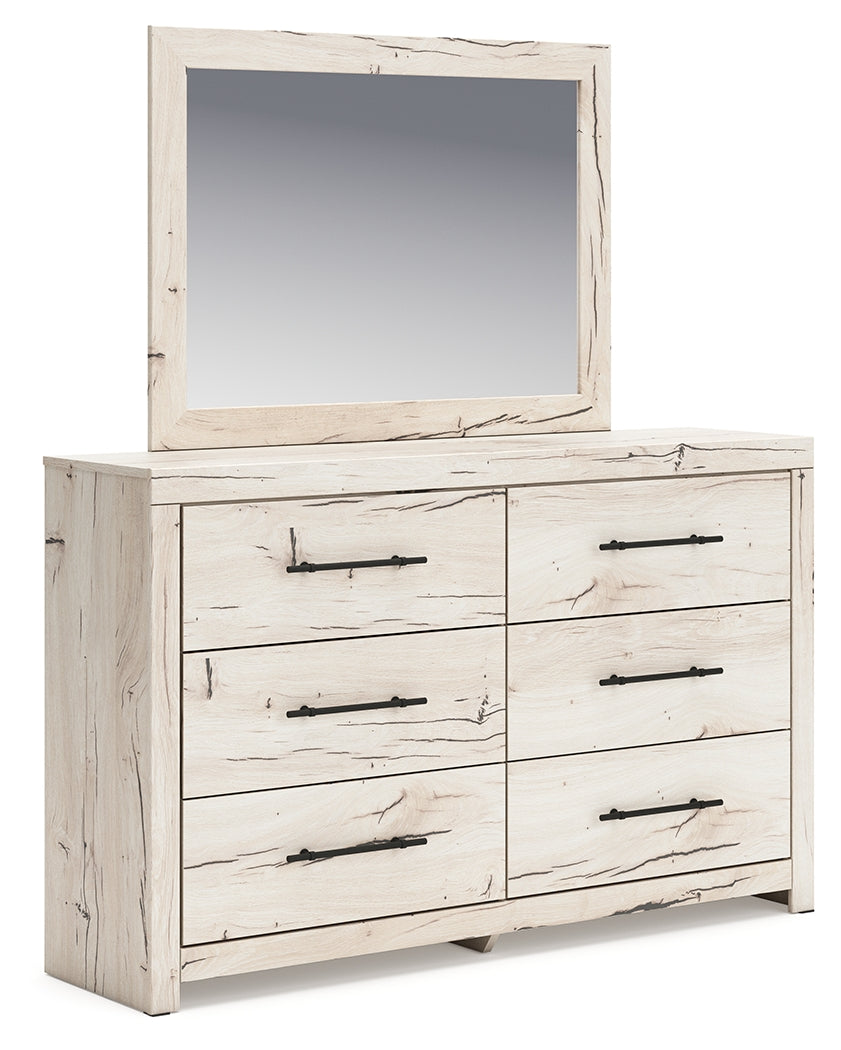 A2Z Furniture - Ashley Furniture - Lawroy Bedroom - Dresser and Mirror / Light Natural - B2310B1