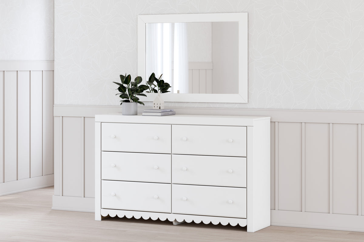 A2Z Furniture - Ashley Furniture - Mollviney Bedroom - Five Drawer Chest / White - B2540-46