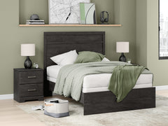 A2Z Furniture - Ashley Furniture - Belachime Bedroom - Twin Panel Bed / Charcoal - B2589B11