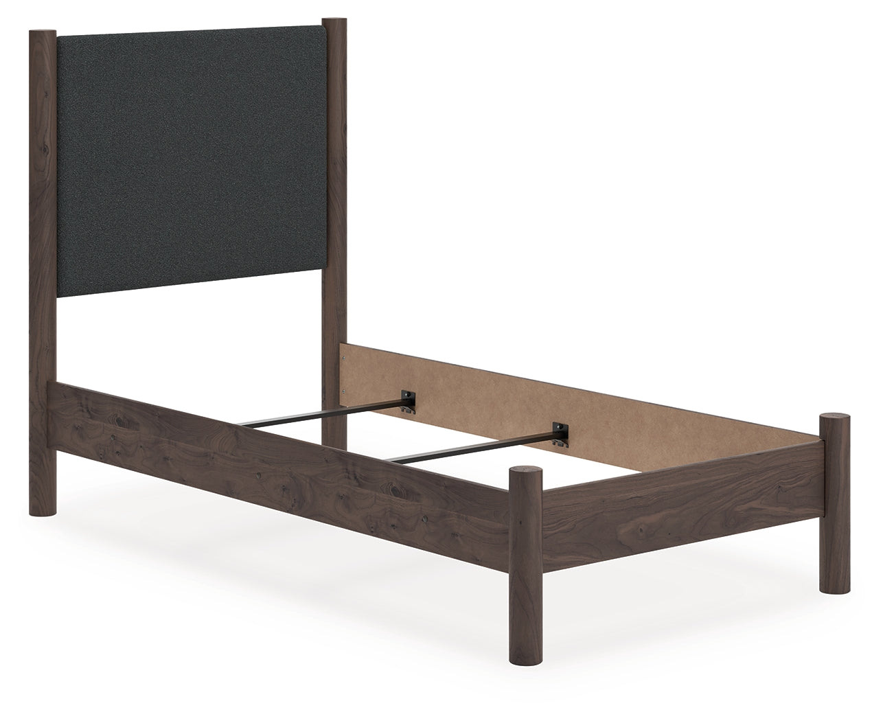 A2Z Furniture - Ashley Furniture - Pamytta Bedroom - Twin Upholstered Panel Bed / Brown - PCB2614B20