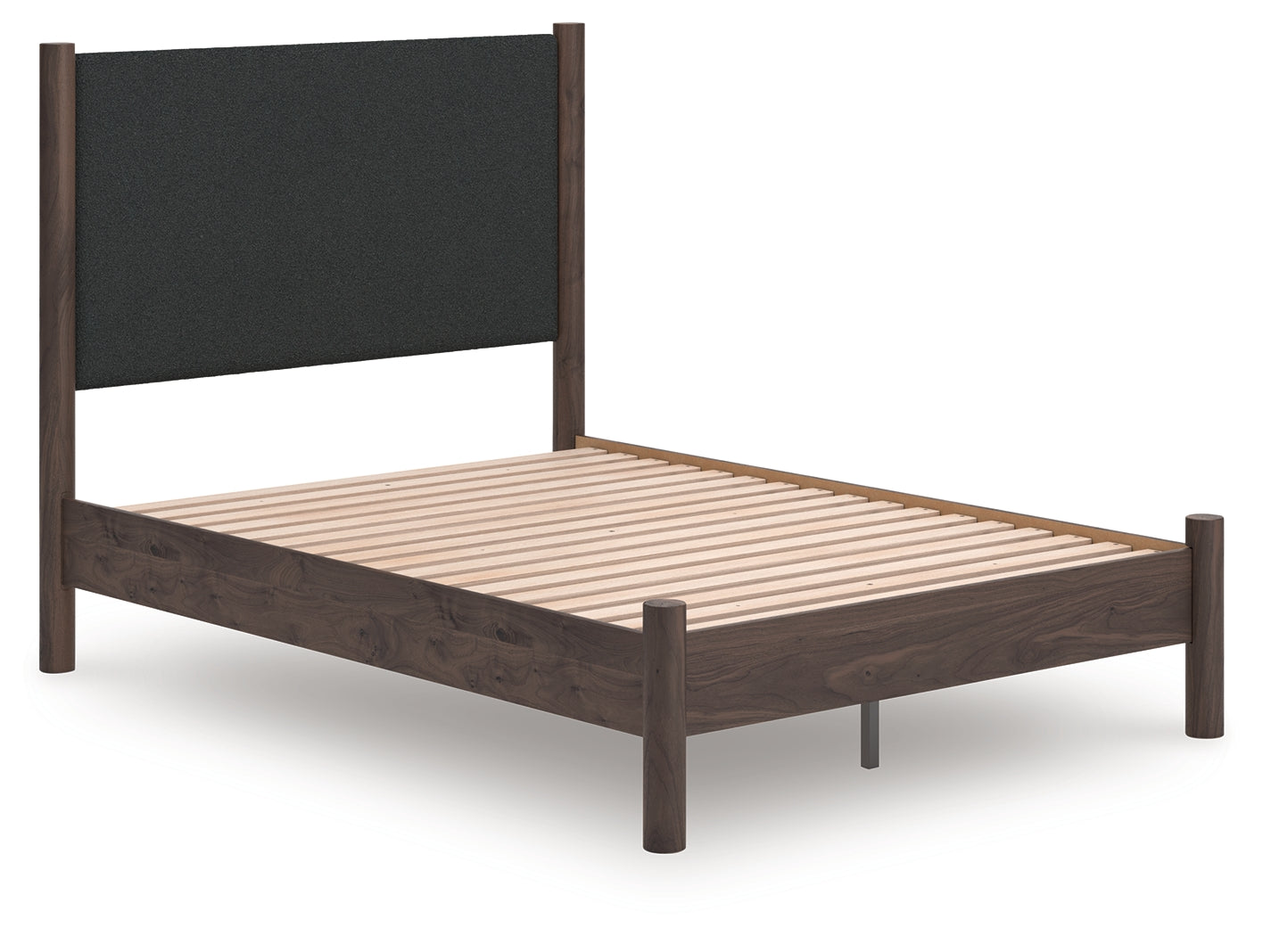 A2Z Furniture - Ashley Furniture - Pamytta Bedroom - Full Upholstered Panel Platform Bed / Brown - PCB2614B10