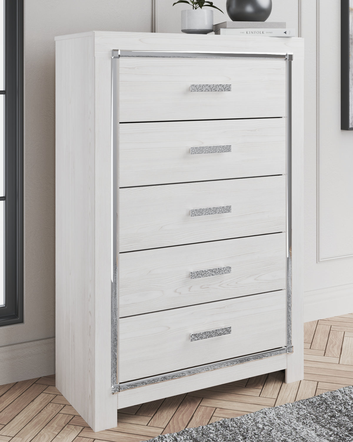 A2Z Furniture - Ashley Furniture - Altyra Bedroom - King Upholstered Storage Bed / White - B2640B29