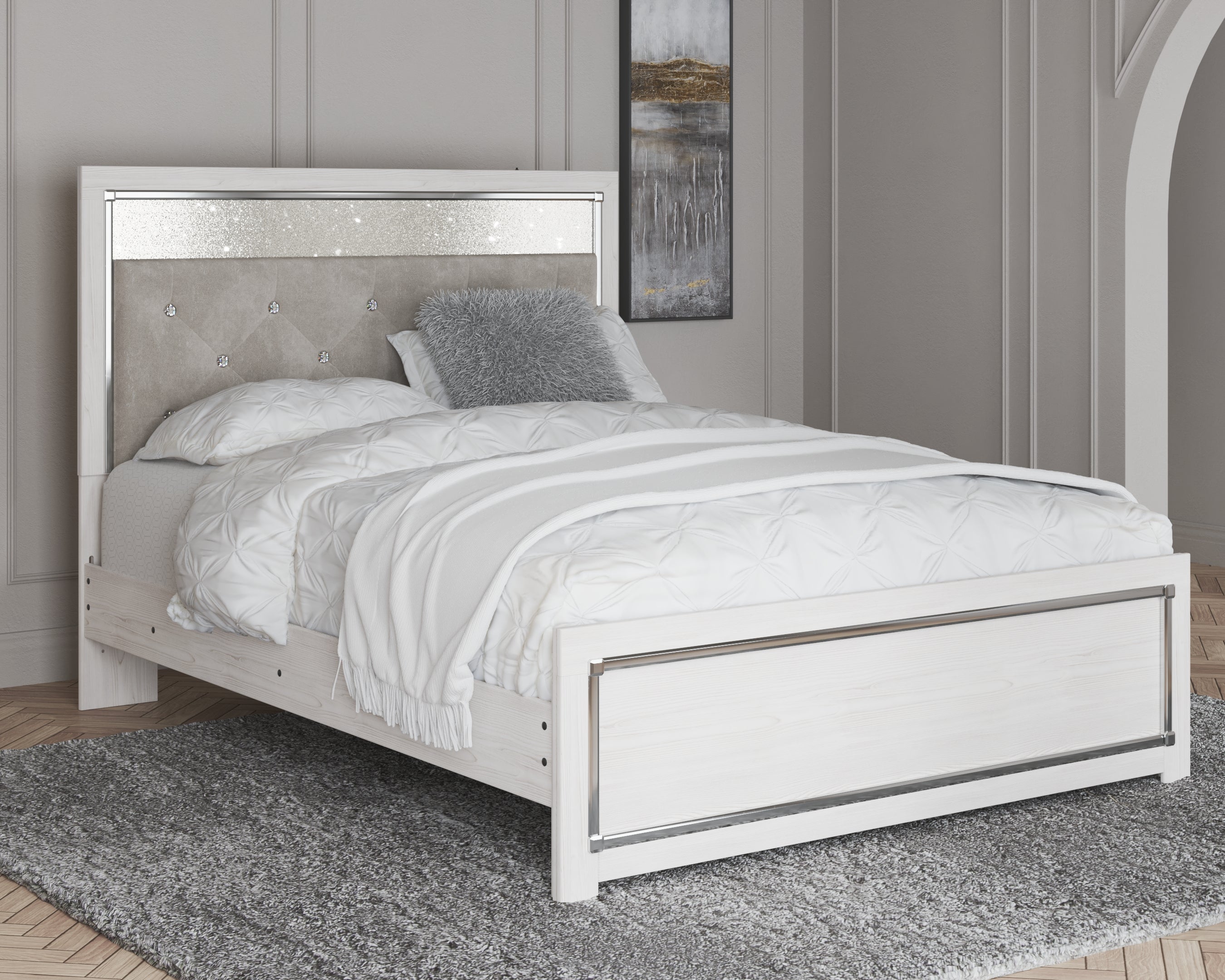 A2Z Furniture - Ashley Furniture - Altyra Bedroom - Queen Panel Bed / White - B2640B2