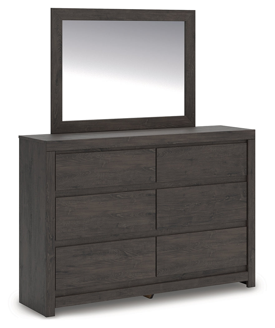 A2Z Furniture - Ashley Furniture - Fraluna Bedroom - Dresser and Mirror / Charcoal - PCB3370B1