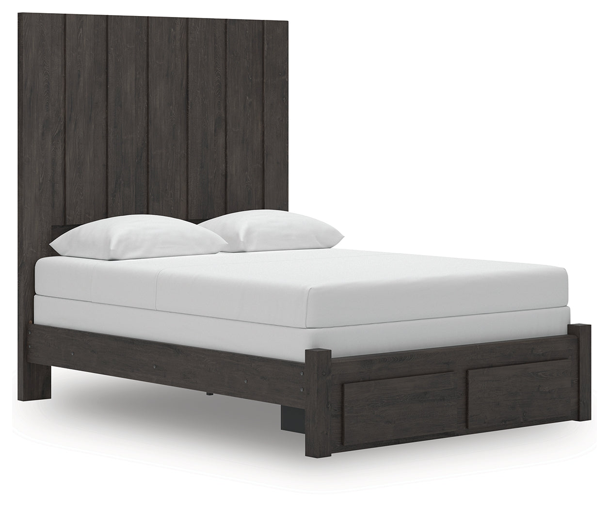 A2Z Furniture - Ashley Furniture - Fraluna Bedroom - Queen Panel Storage Bed / Charcoal - PCB3370B4