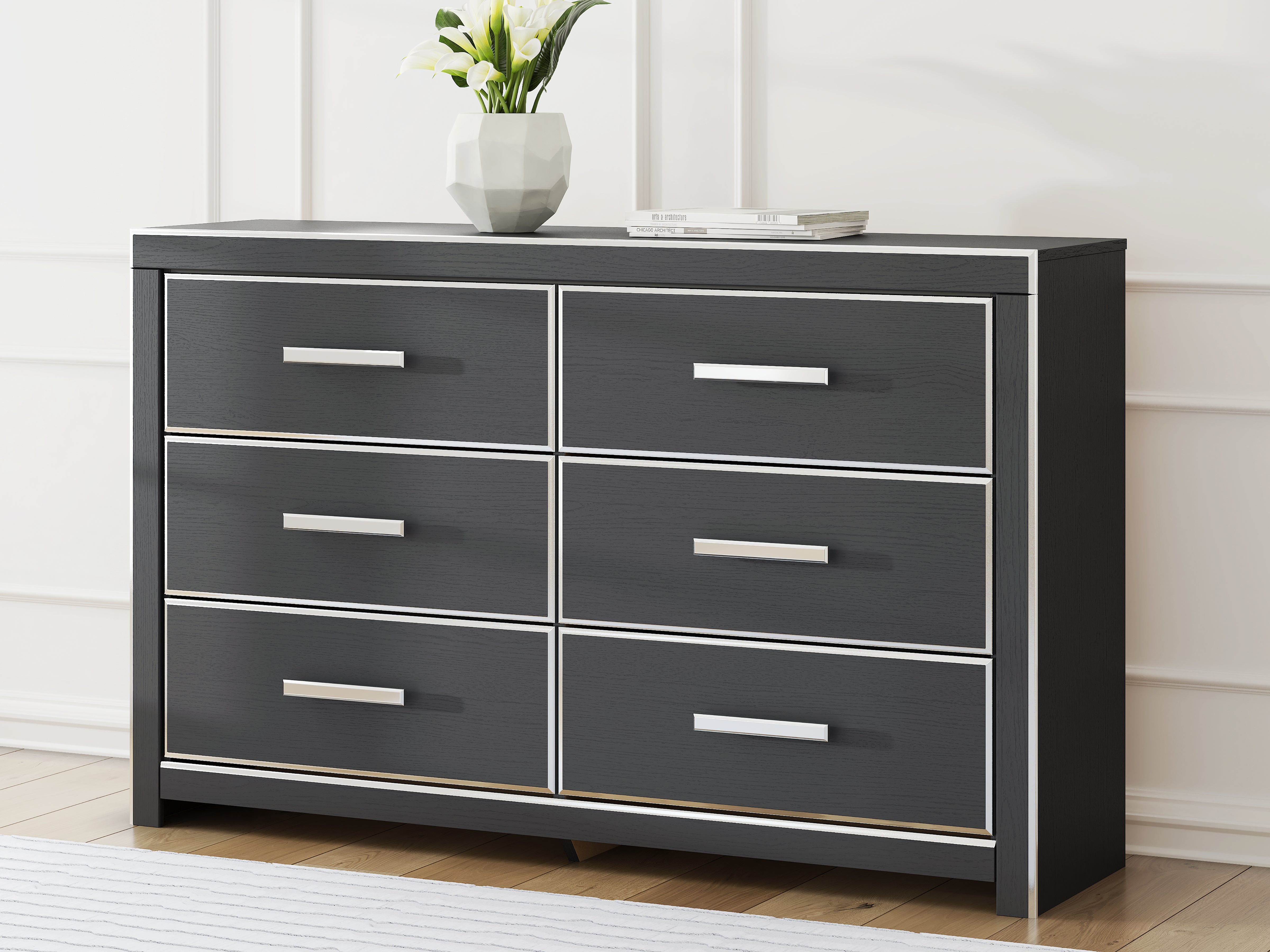 A2Z Furniture - Ashley Furniture - Zuraleus Bedroom - Six Drawer Dresser / Black - PCB3380-31