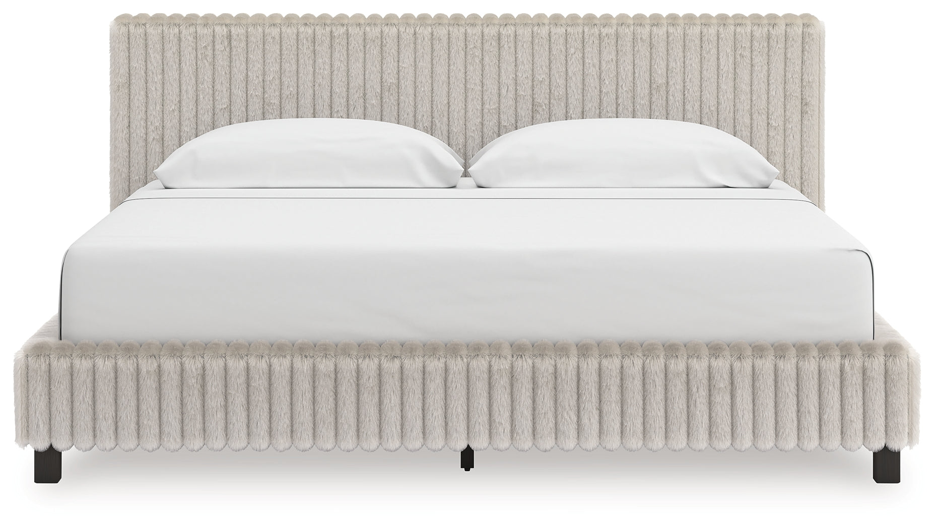 A2Z Furniture - Ashley Furniture - Zuraleus Bedroom - California King Upholstered Bed / White - PCB3381B14