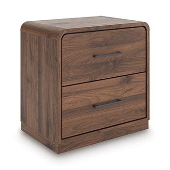 A2Z Furniture - Ashley Furniture - Fortlorn Bedroom - Two Drawer Night Stand / Walnut Brown - PCB386-92