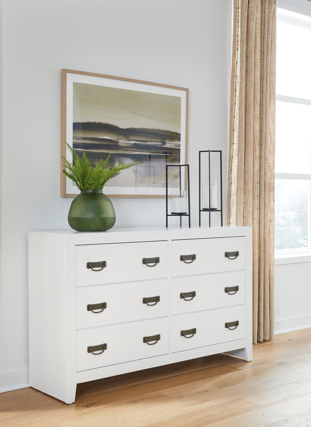 A2Z Furniture - Ashley Furniture - Binterglen Bedroom - Dresser and Mirror / White - B427B1