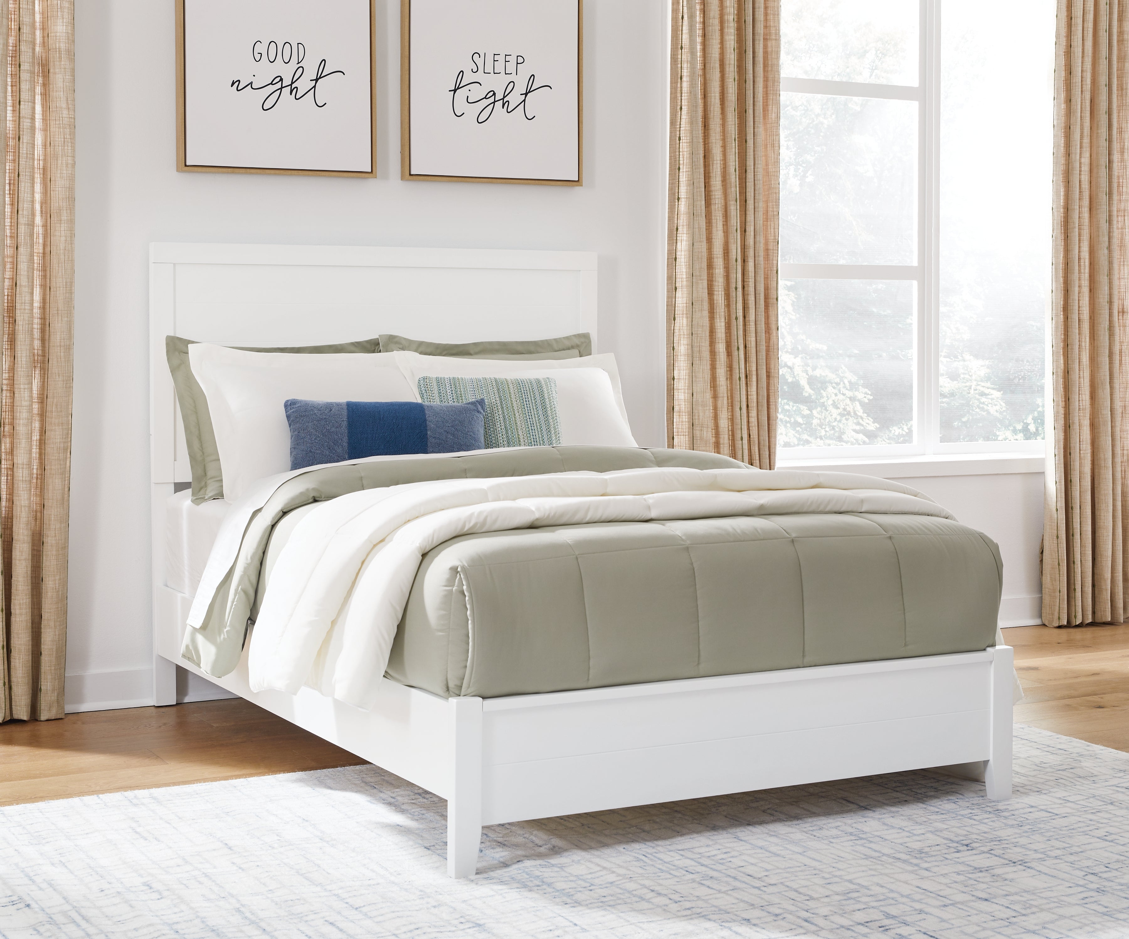 A2Z Furniture - Ashley Furniture - Binterglen Bedroom - Full Panel Bed / White - B427B4