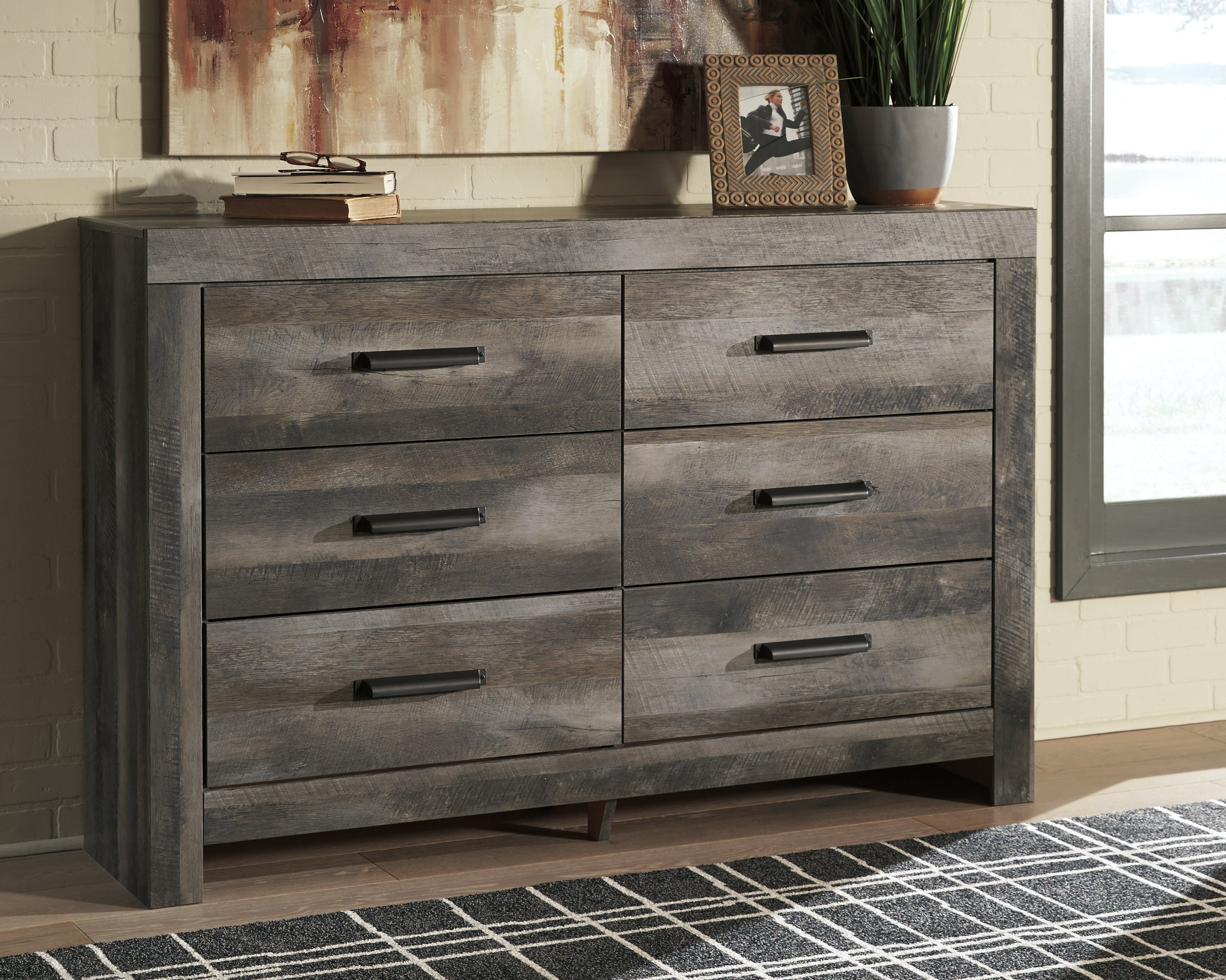 A2Z Furniture - Ashley Furniture - Wynnlow Bedroom - Six Drawer Dresser / Gray - B440-31