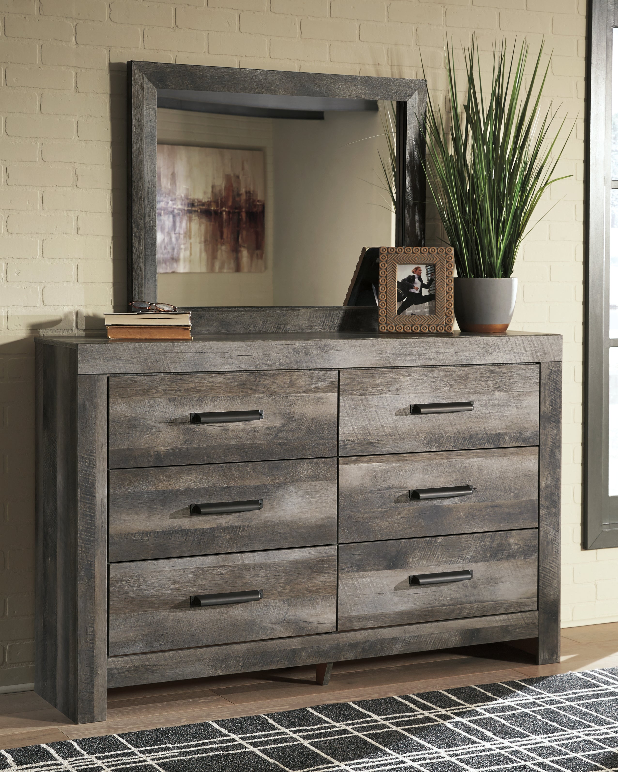 A2Z Furniture - Ashley Furniture - Wynnlow Bedroom - Dresser and Mirror / Gray - B440B1