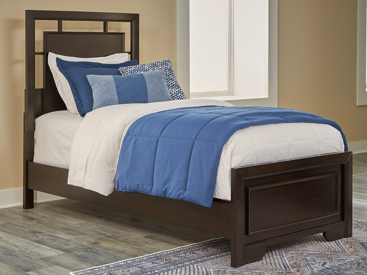 A2Z Furniture - Ashley Furniture - Covetown Bedroom - Twin Panel Bed / Dark Brown - B441B2