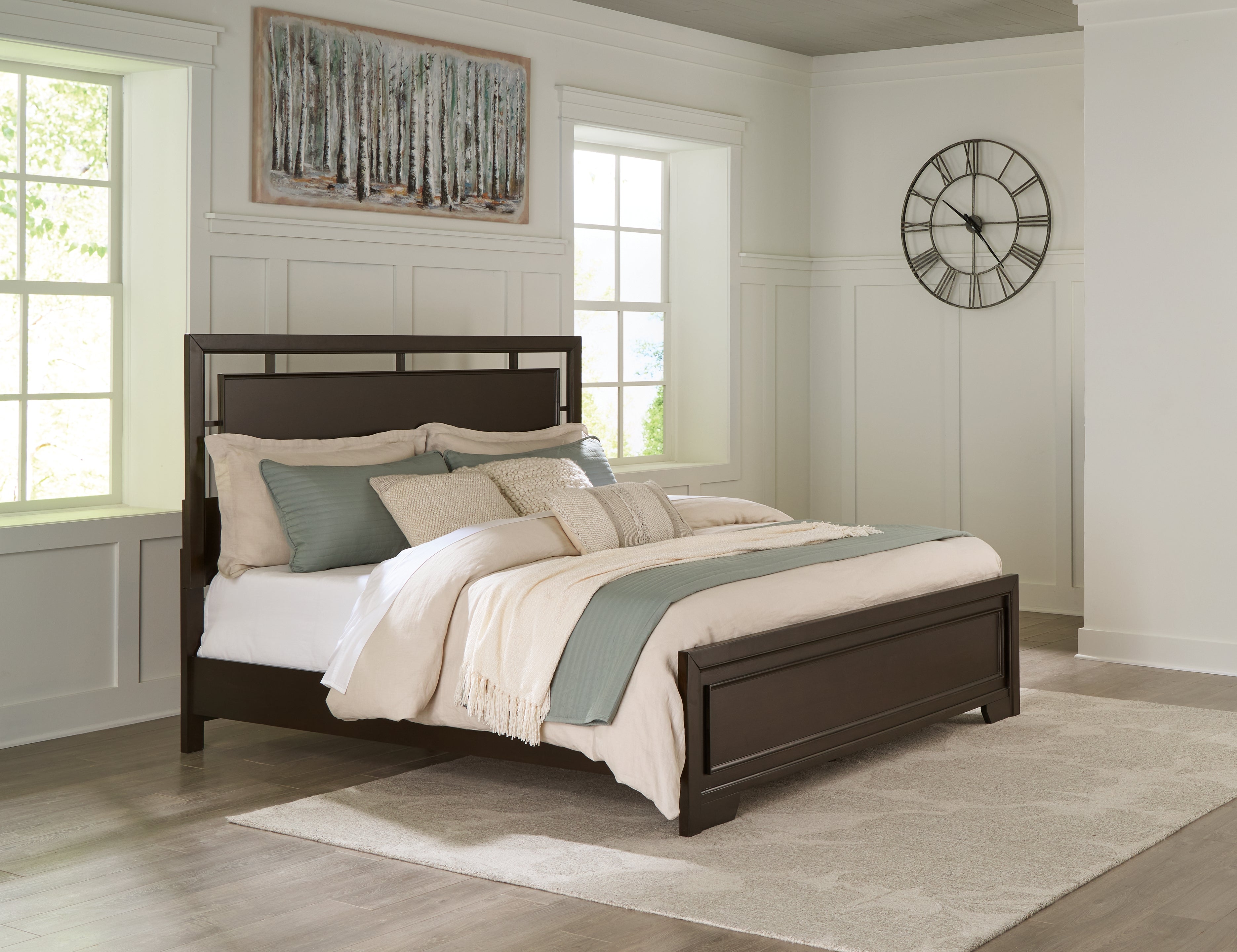 A2Z Furniture - Ashley Furniture - Covetown Bedroom - California King Panel Bed / Dark Brown - B441B9