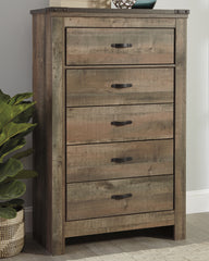 A2Z Furniture - Ashley Furniture - Trinell Bedroom - Full Bookcase Bed with Storage / Brown - B446B91