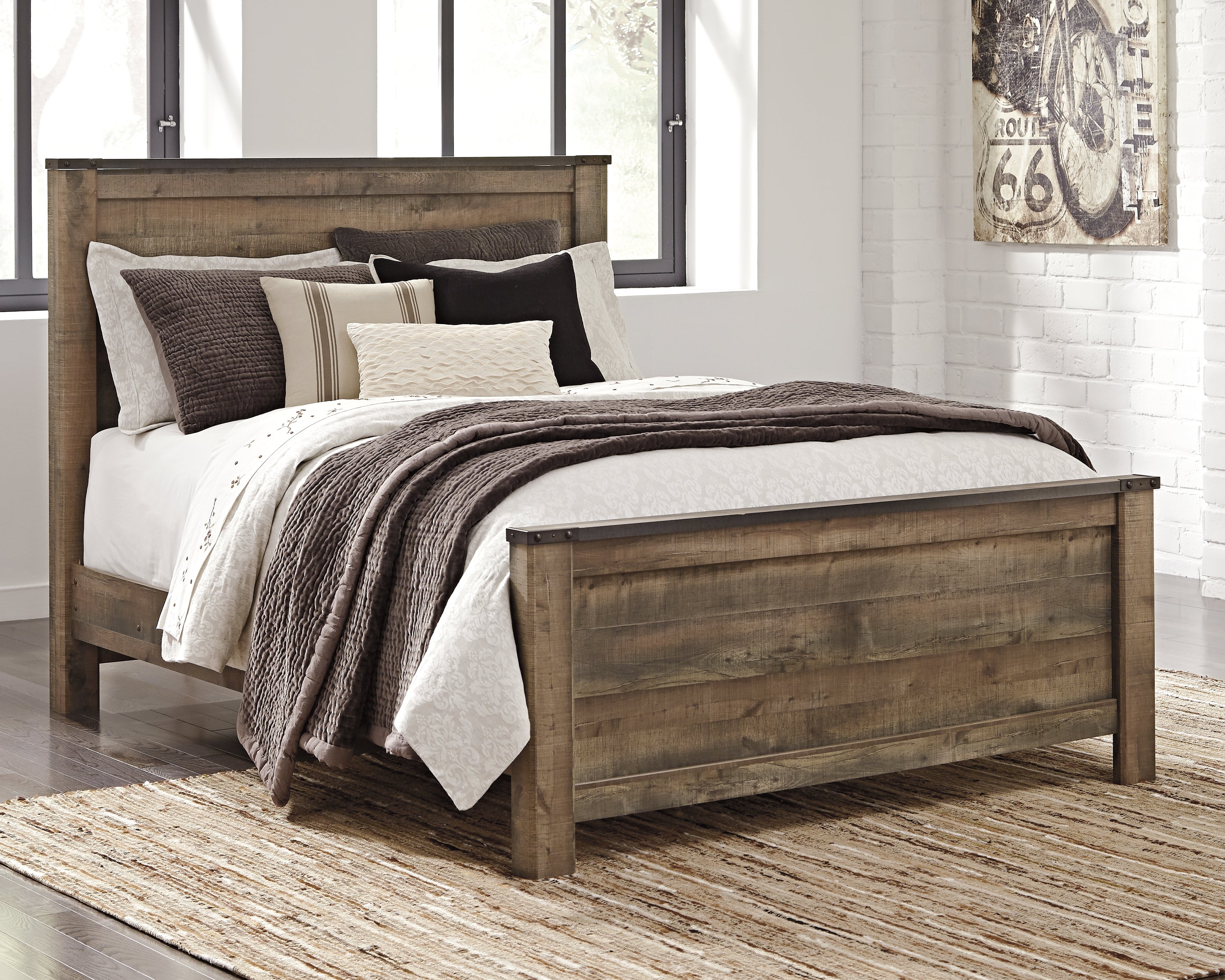A2Z Furniture - Ashley Furniture - Trinell Bedroom - Queen Panel Bed / Brown - B446B11