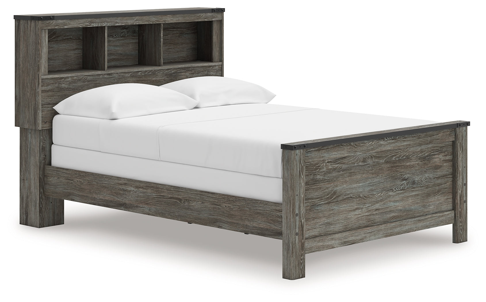 A2Z Furniture - Ashley Furniture - Frandern Bedroom - Full Bookcase Panel Bed / Gray - B4480B3