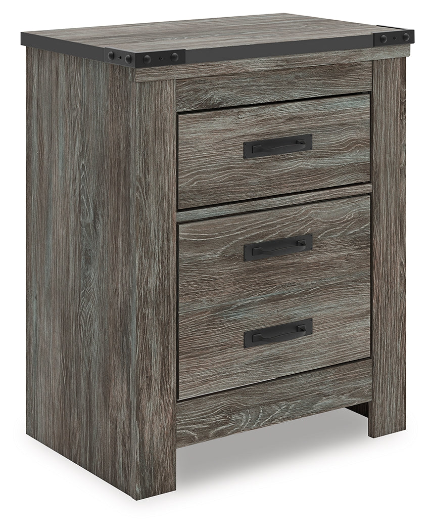 A2Z Furniture - Ashley Furniture - Frandern Bedroom - Two Drawer Night Stand / Gray - B4480-92