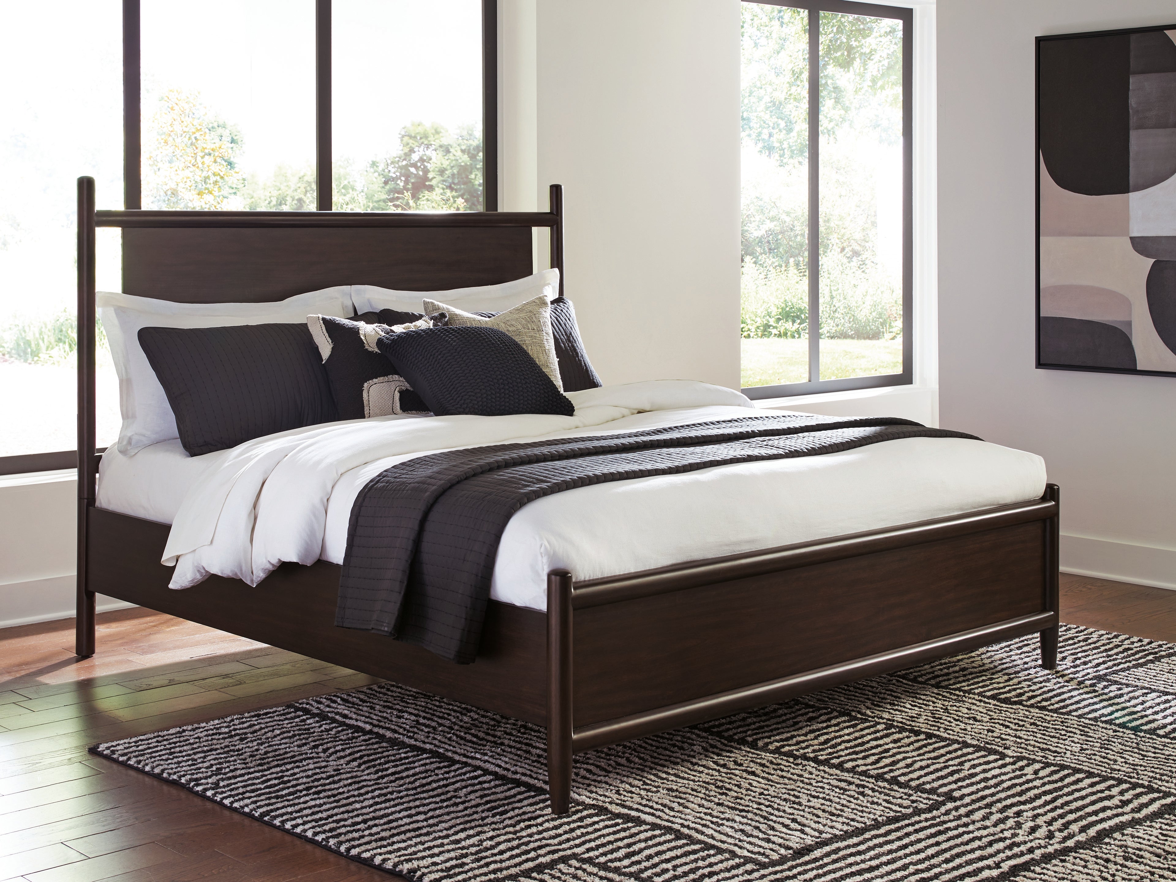 A2Z Furniture - Ashley Furniture - Dantenton Bedroom - King Panel Bed / Merlot - B611B6