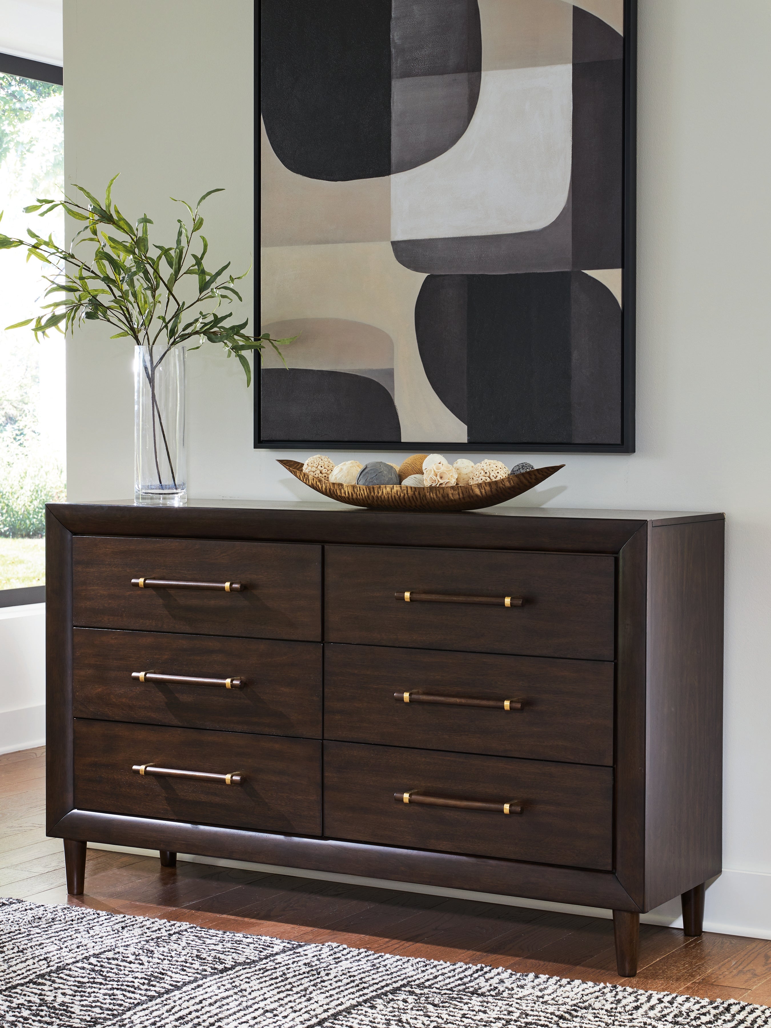A2Z Furniture - Ashley Furniture - Dantenton Bedroom - Dresser / Merlot - B611-31