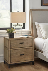 A2Z Furniture - Ashley Furniture - Tomtyn Bedroom - Queen Upholstered Bed / Light Brown - B622B2